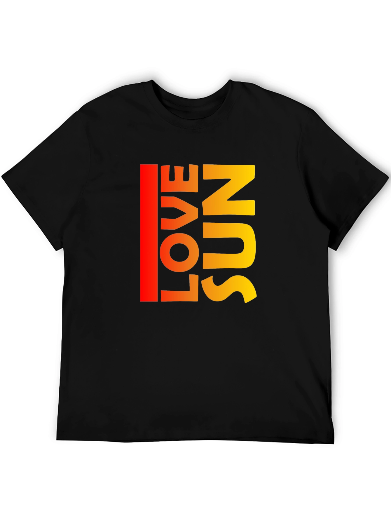 Love Sun Graphic Tee - Stylish Black Cotton T-Shirt