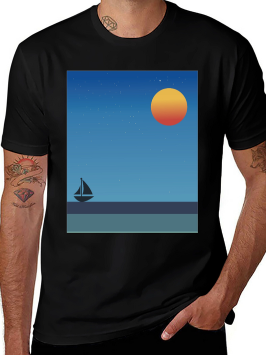 Sunset Sailboat Graphic Tee