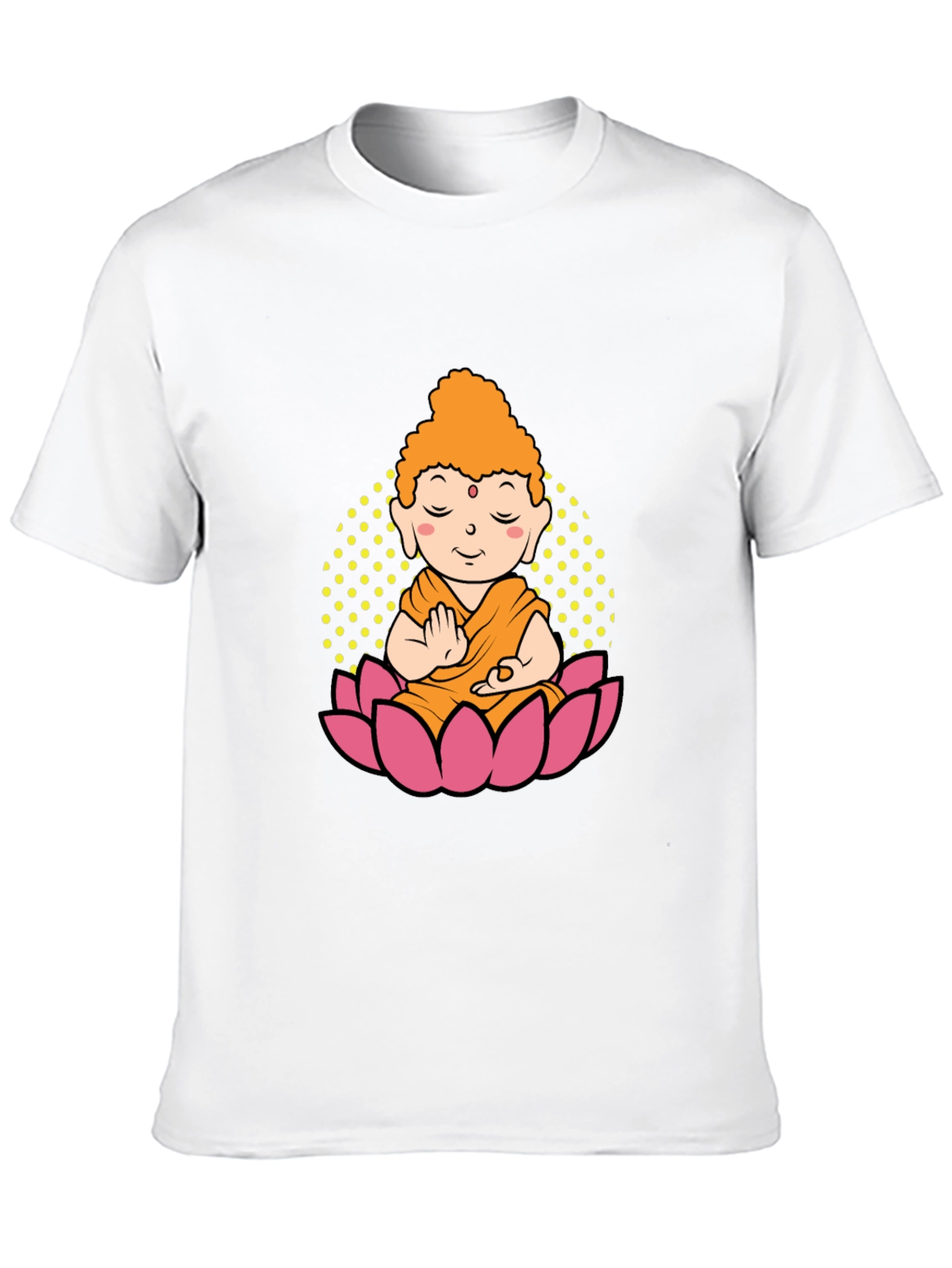 Buddha Lotus Graphic T-Shirt - Black