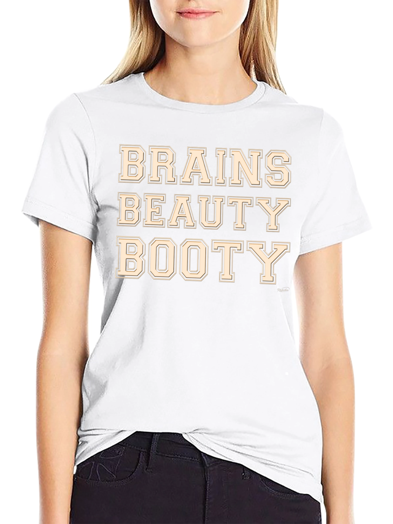 Brains Beauty Booty Graphic T-Shirt