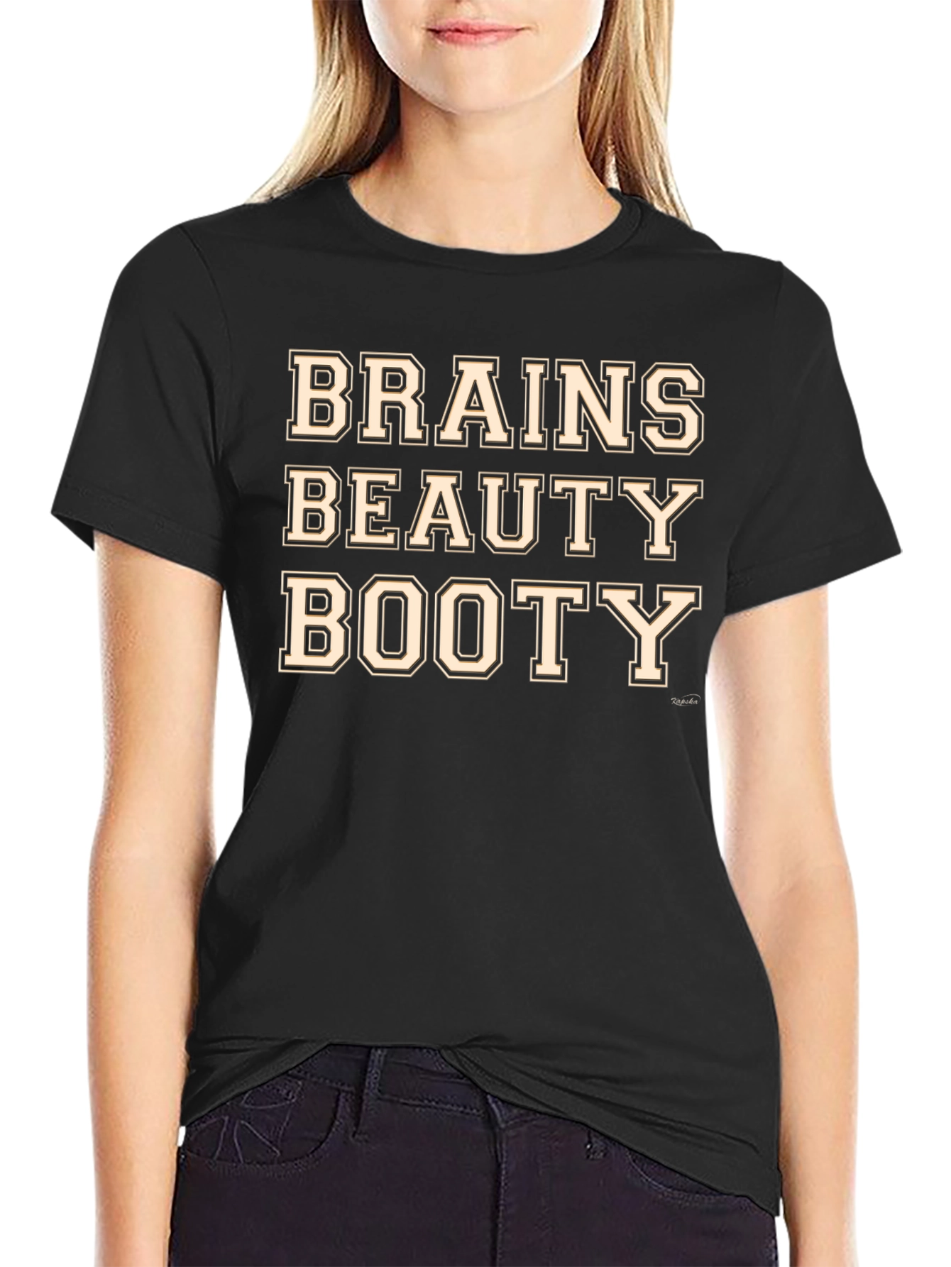 Brains Beauty Booty Graphic T-Shirt