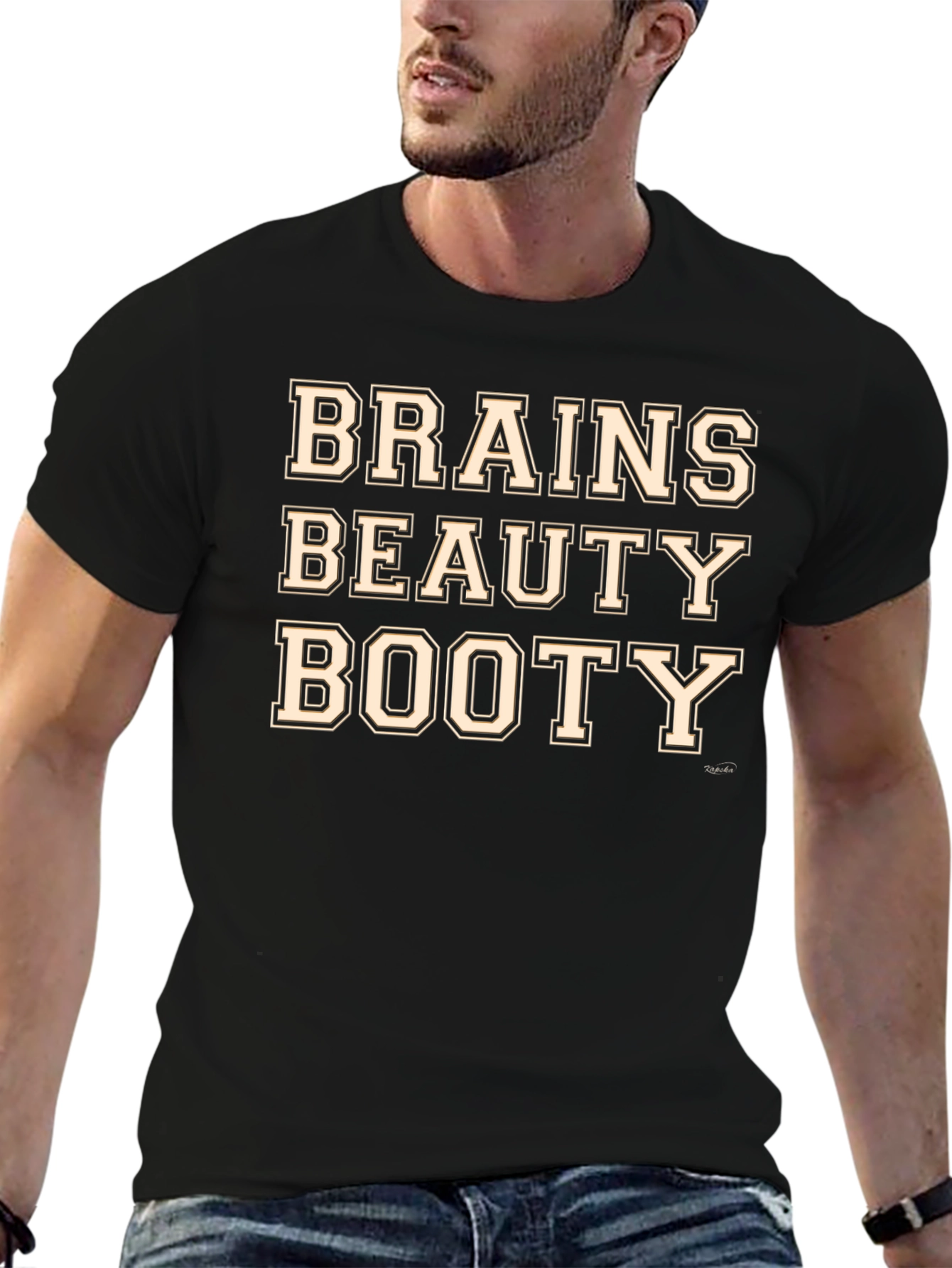 Brains Beauty Booty Graphic T-Shirt