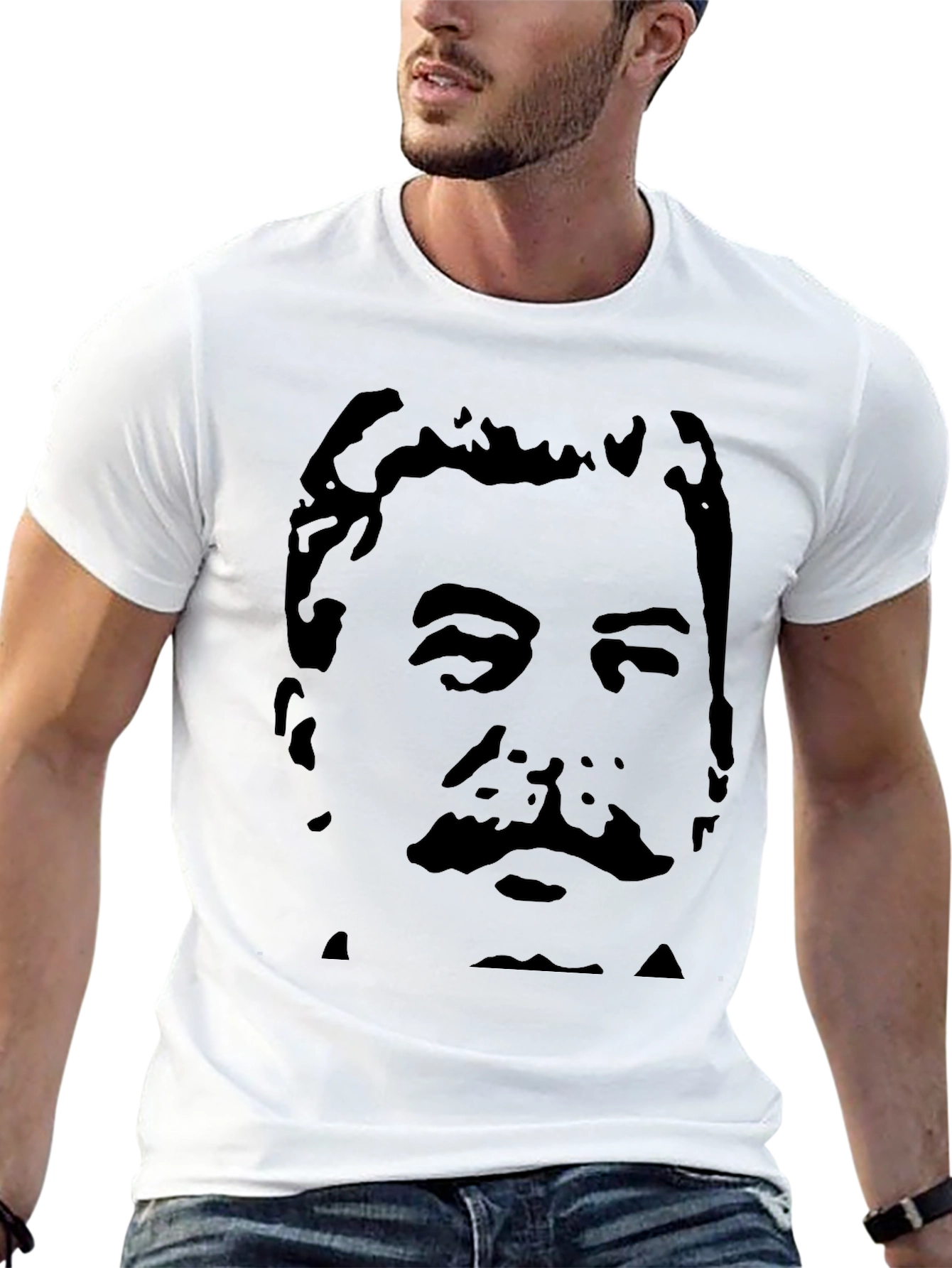 Stalin Portrait Black T-Shirt