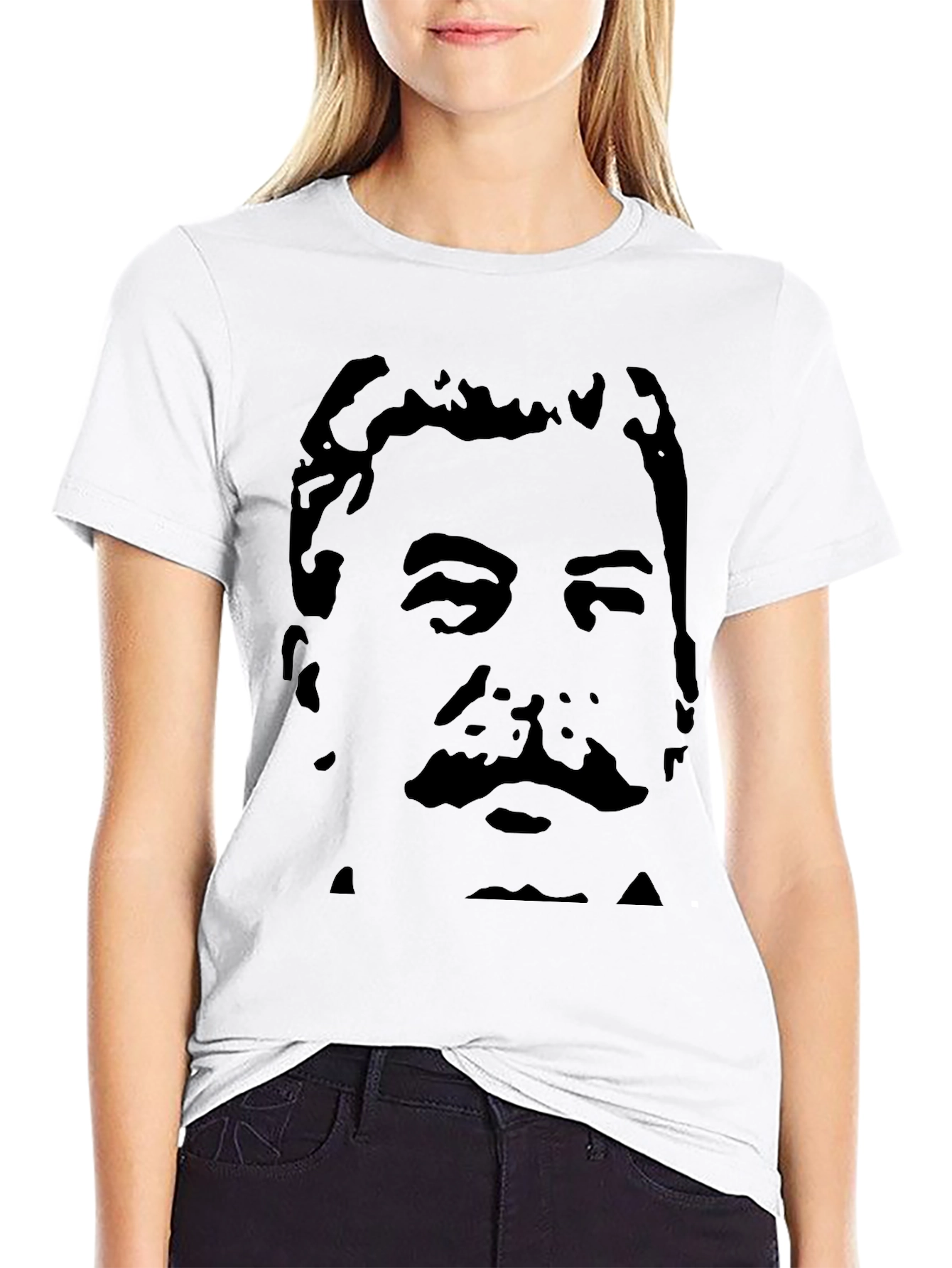 Stalin Portrait Black T-Shirt