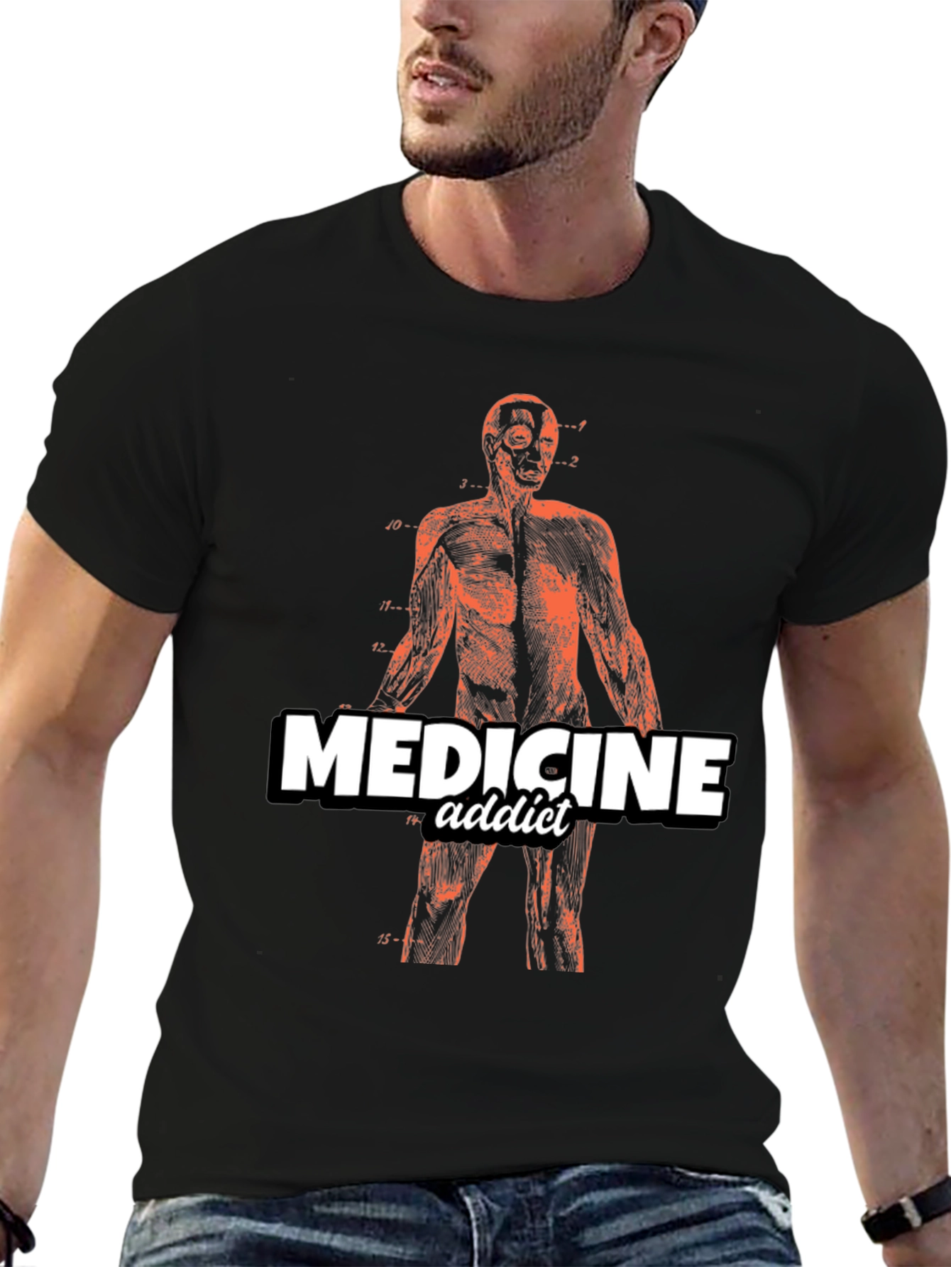Medicine Addict Graphic T-Shirt - Anatomy Design