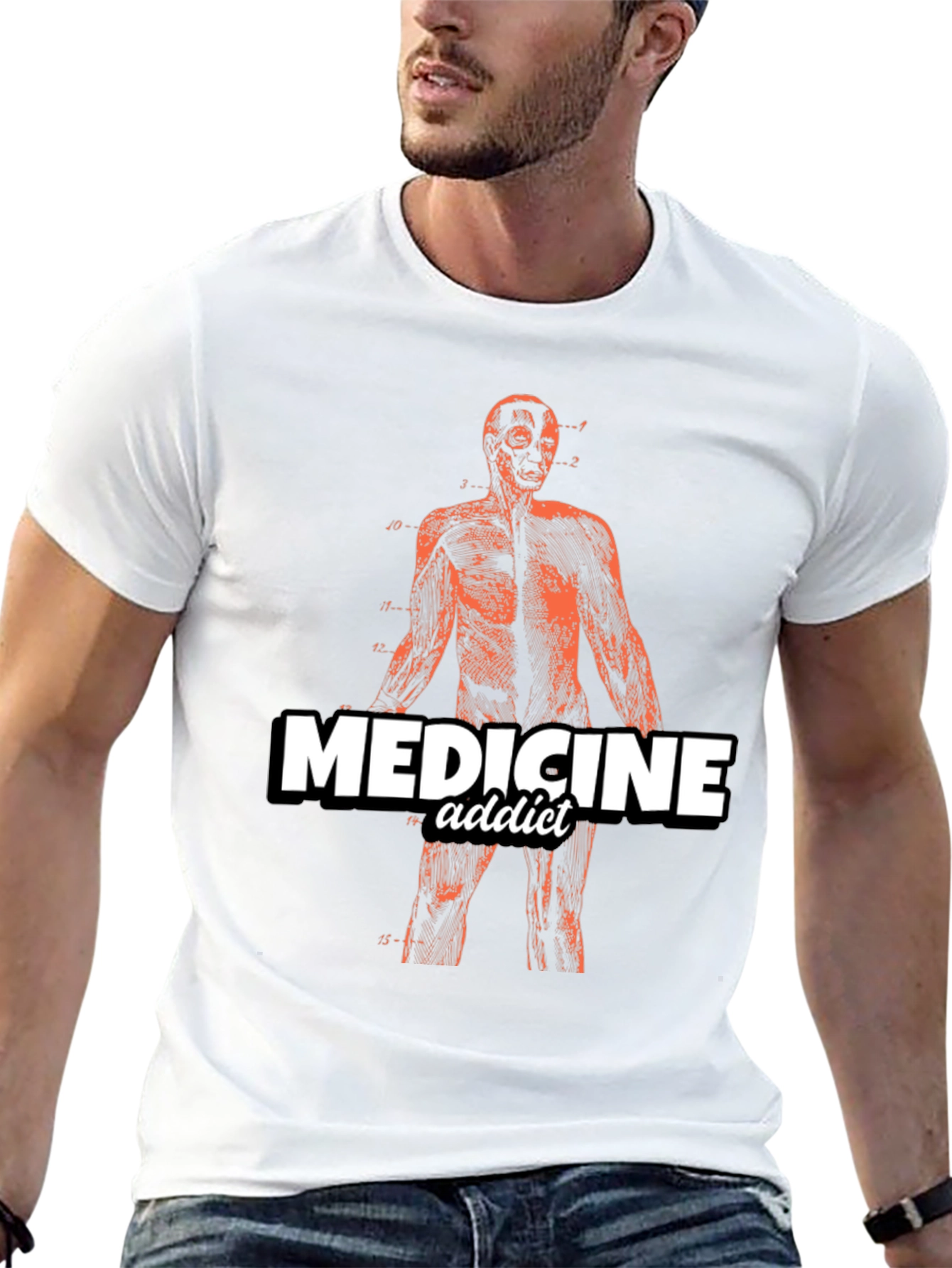 Medicine Addict Graphic T-Shirt - Anatomy Design