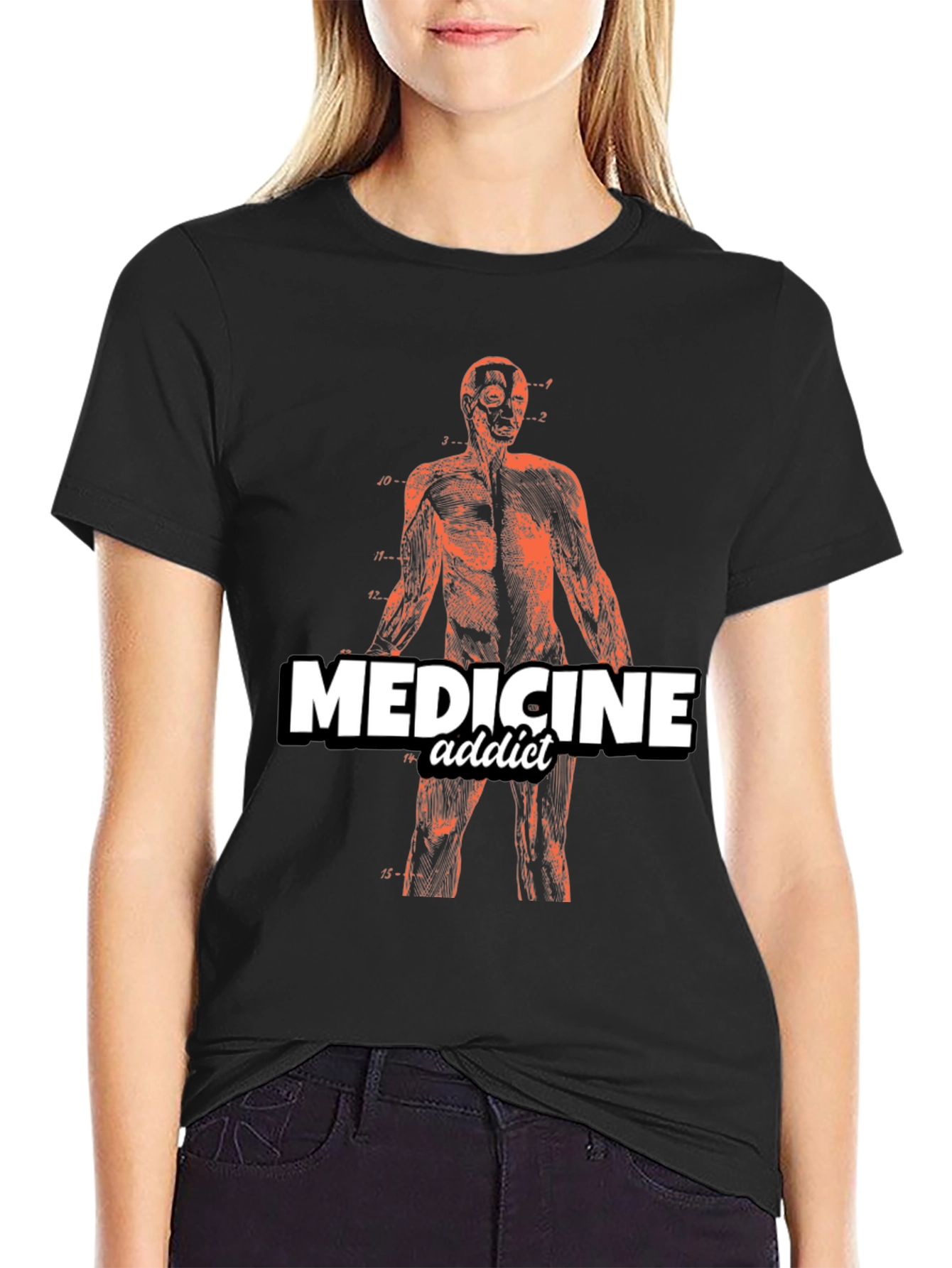 Medicine Addict Graphic T-Shirt - Anatomy Design