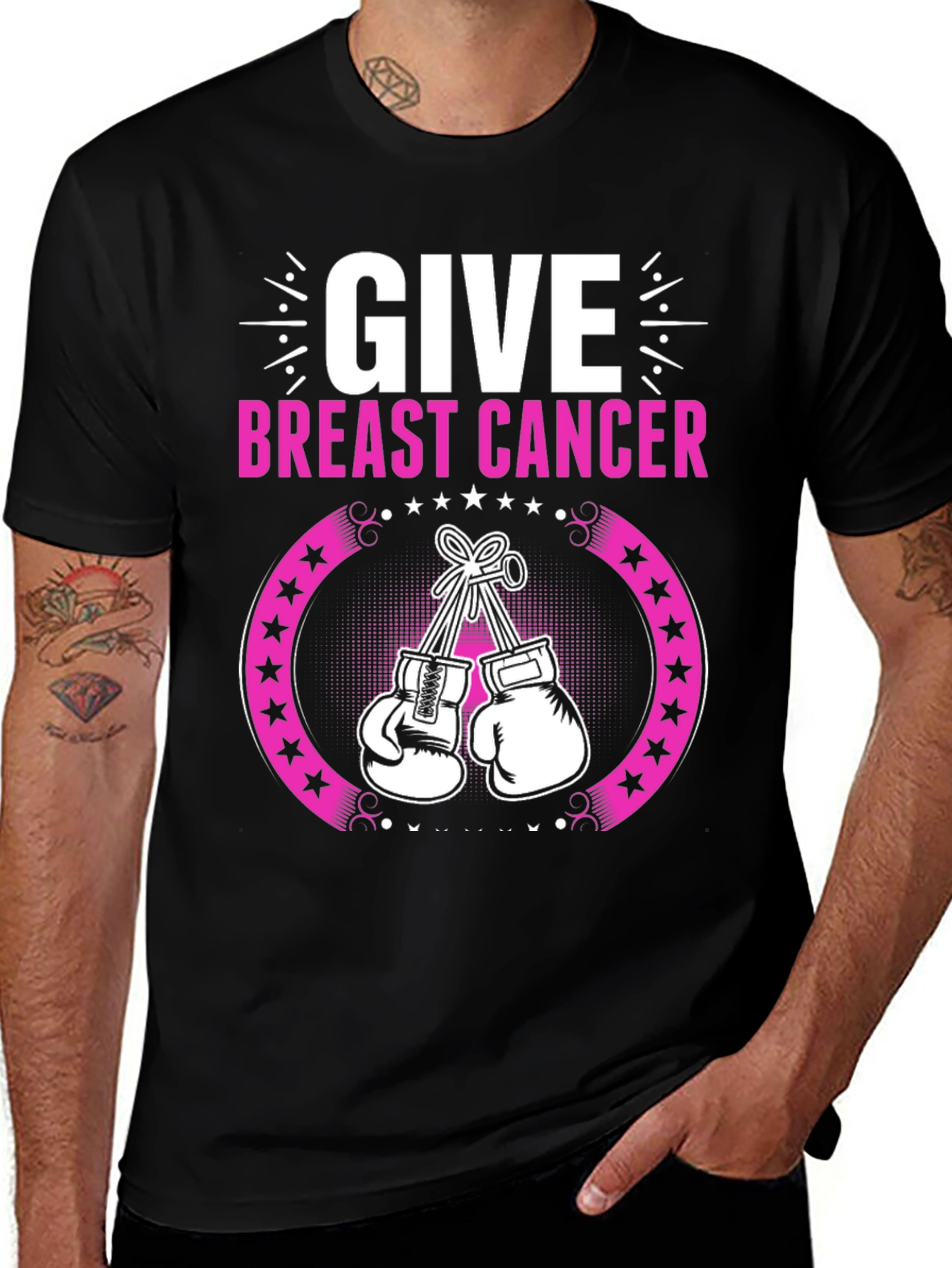 Breast Cancer Awareness Boxing Gloves T-Shirt