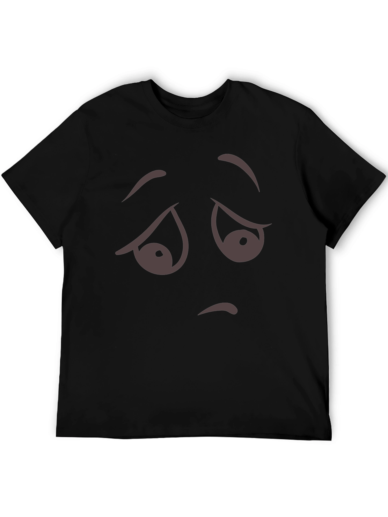 Sad Face Graphic T-Shirt - Unisex Black Tee
