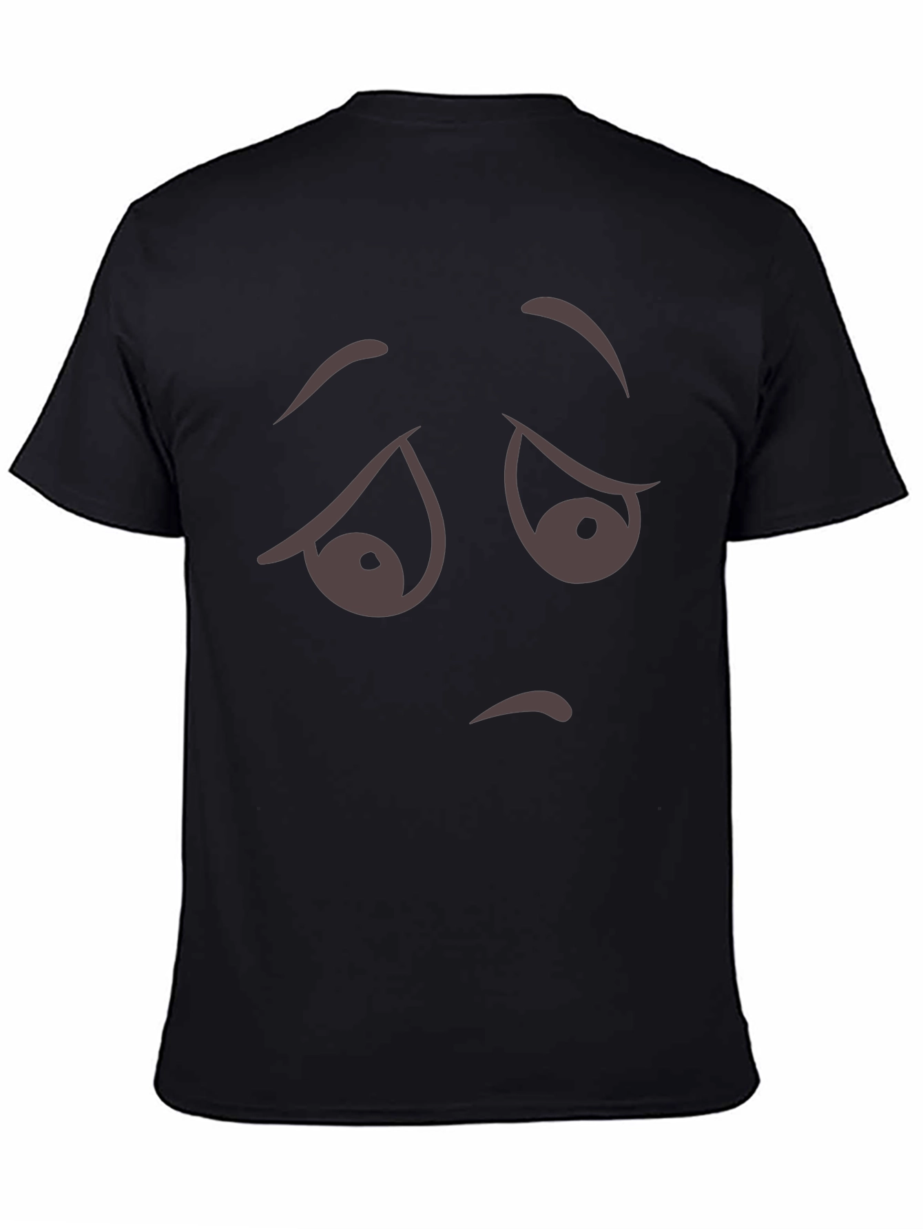 Sad Face Graphic T-Shirt - Unisex Black Tee
