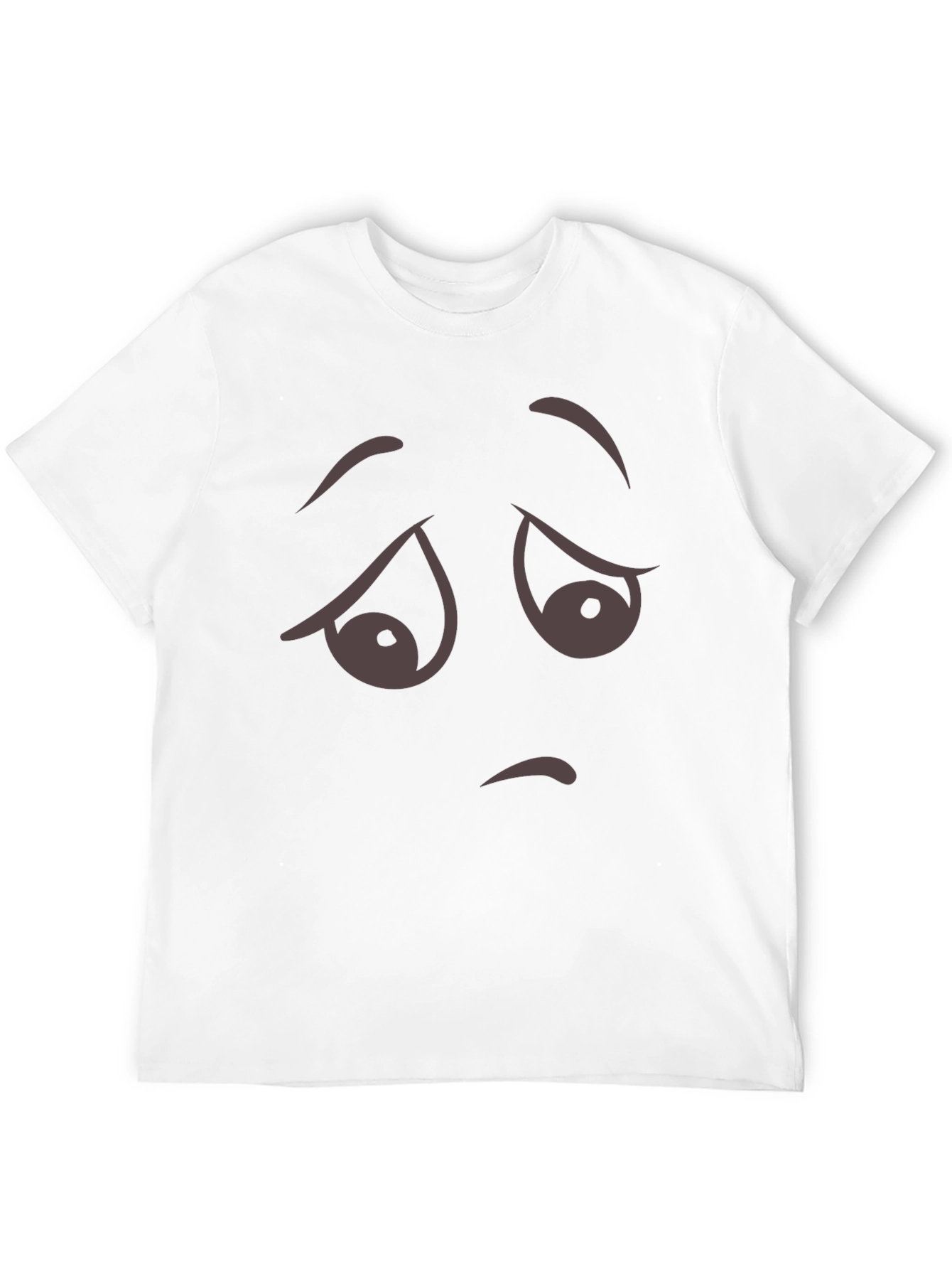 Sad Face Graphic T-Shirt - Unisex Black Tee