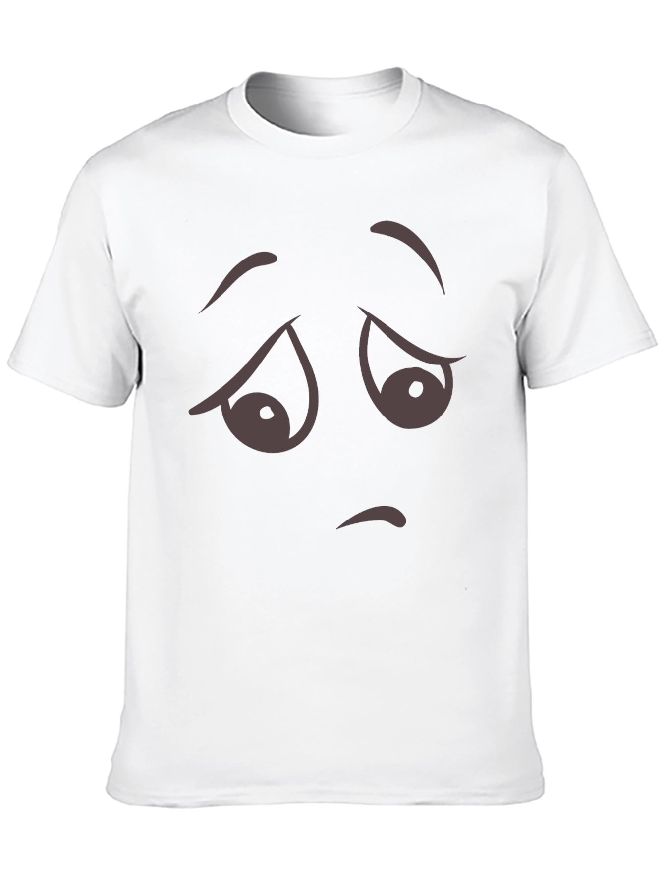 Sad Face Graphic T-Shirt - Unisex Black Tee
