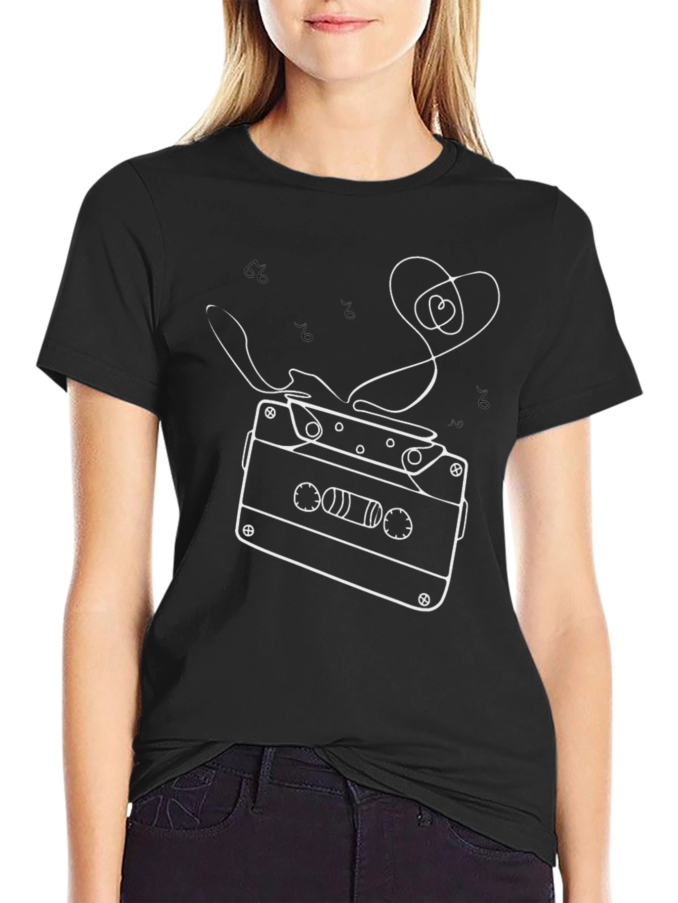 Cassette Tape Heart T-Shirt - Retro Music Lover Tee