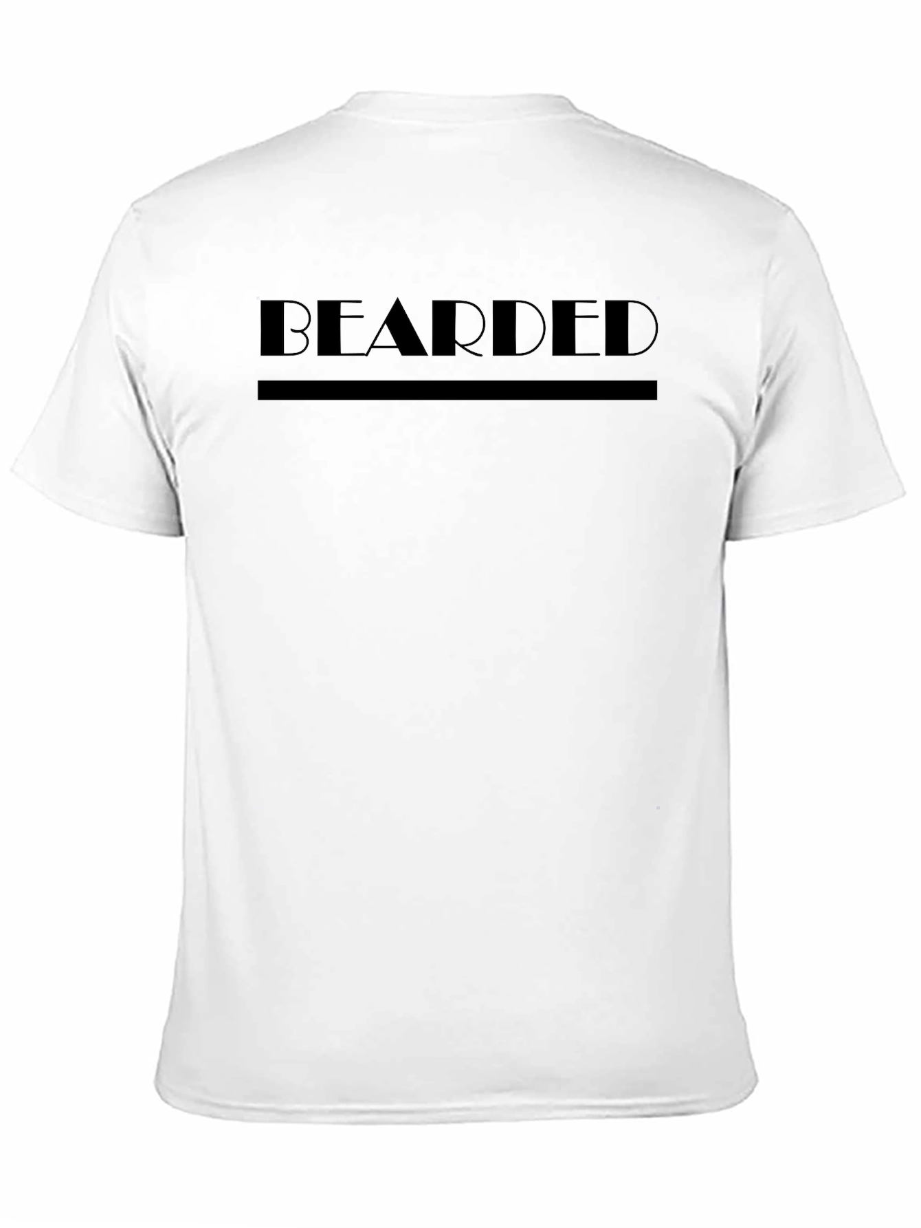 Mens Black Bearded Graphic Print T-Shirt