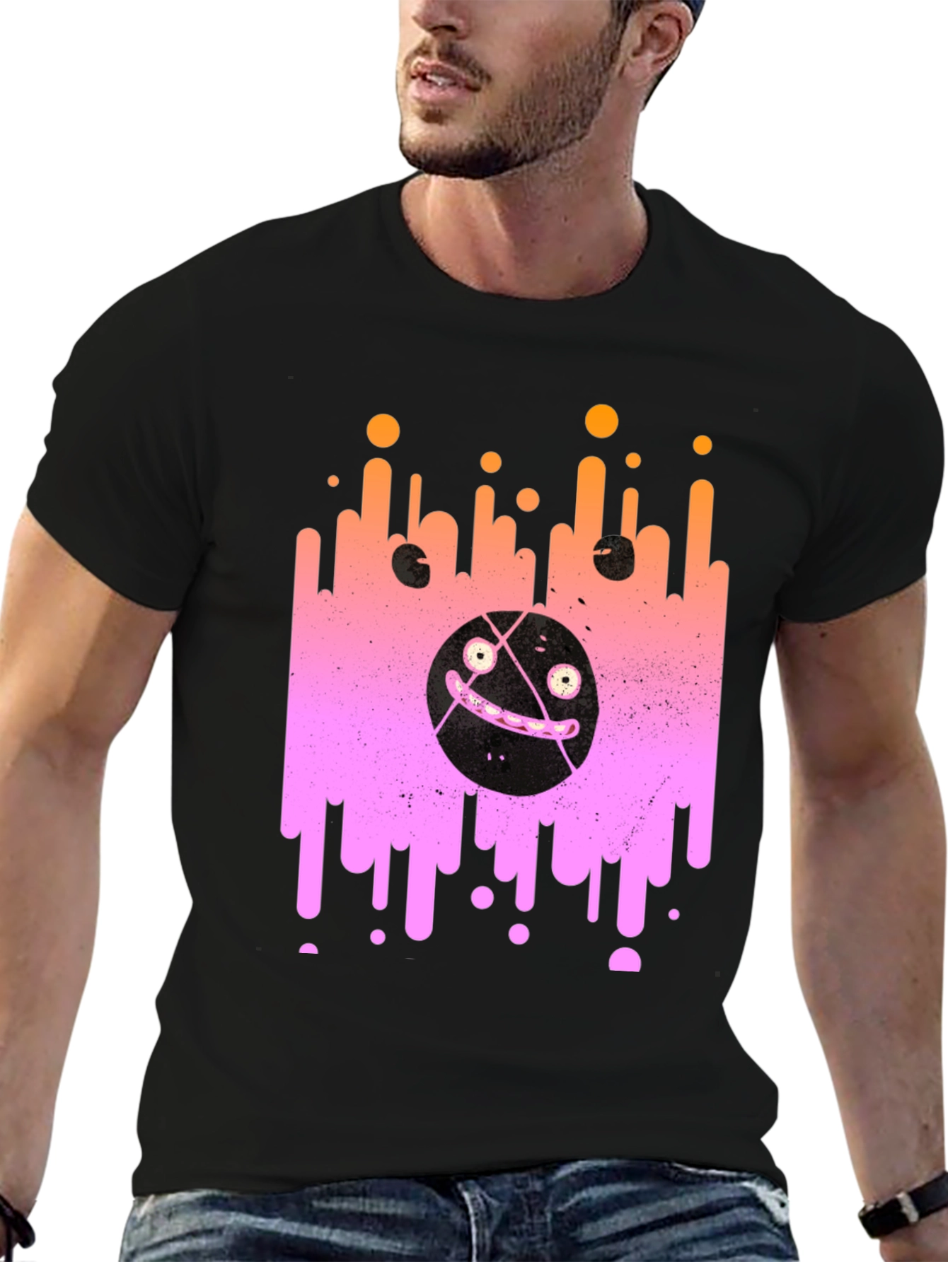 Abstract Graphic Print Crew Neck T-Shirt