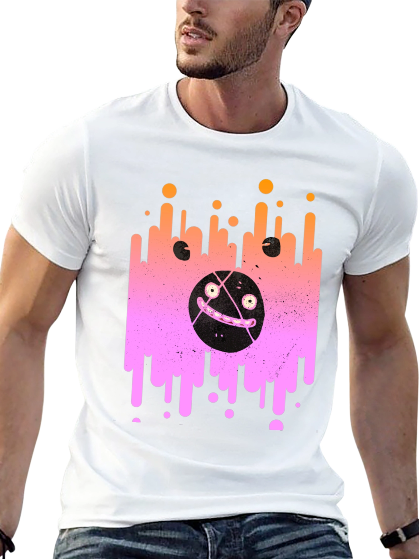 Abstract Graphic Print Crew Neck T-Shirt