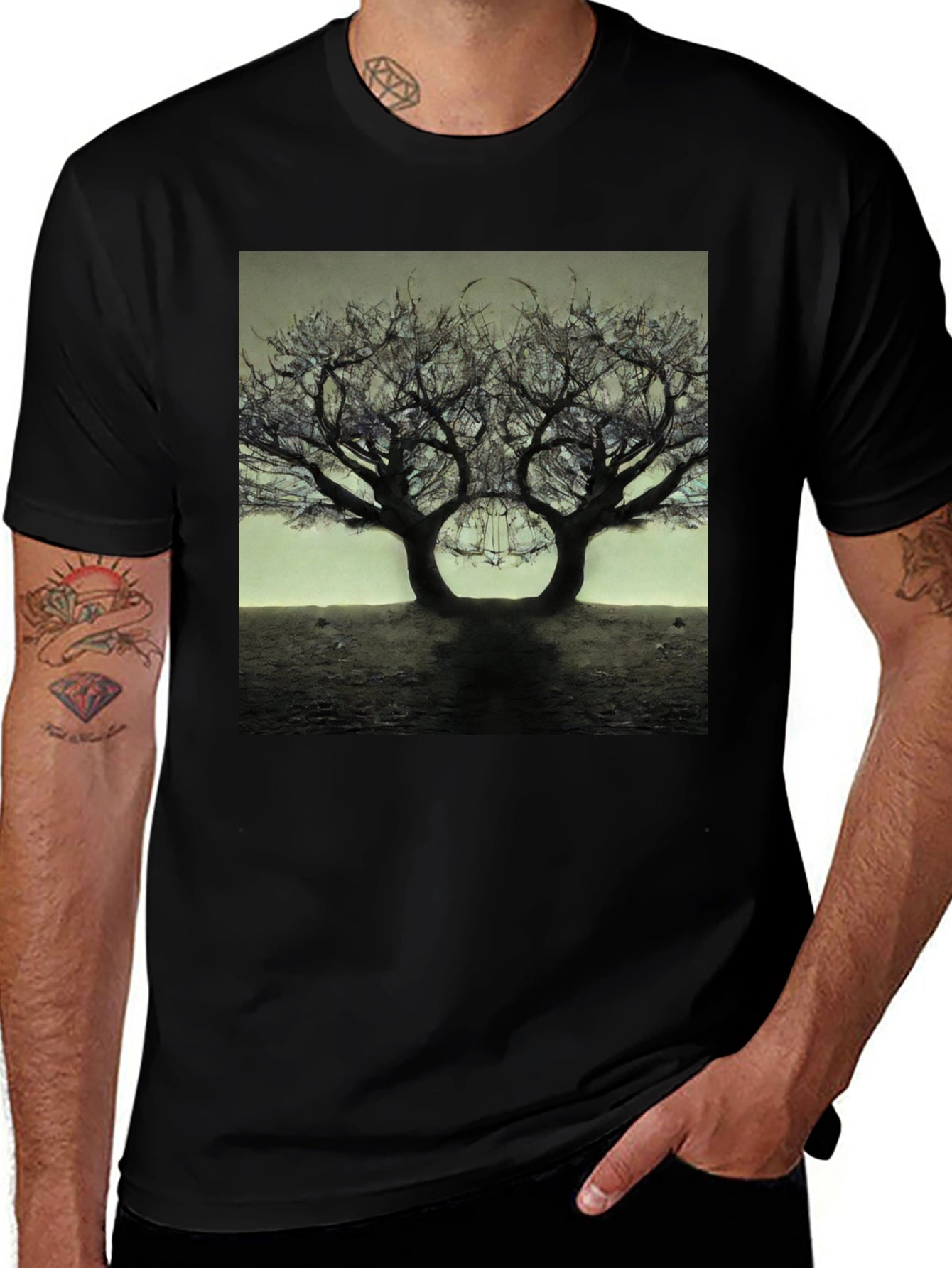 Surreal Tree of Life Graphic T-Shirt