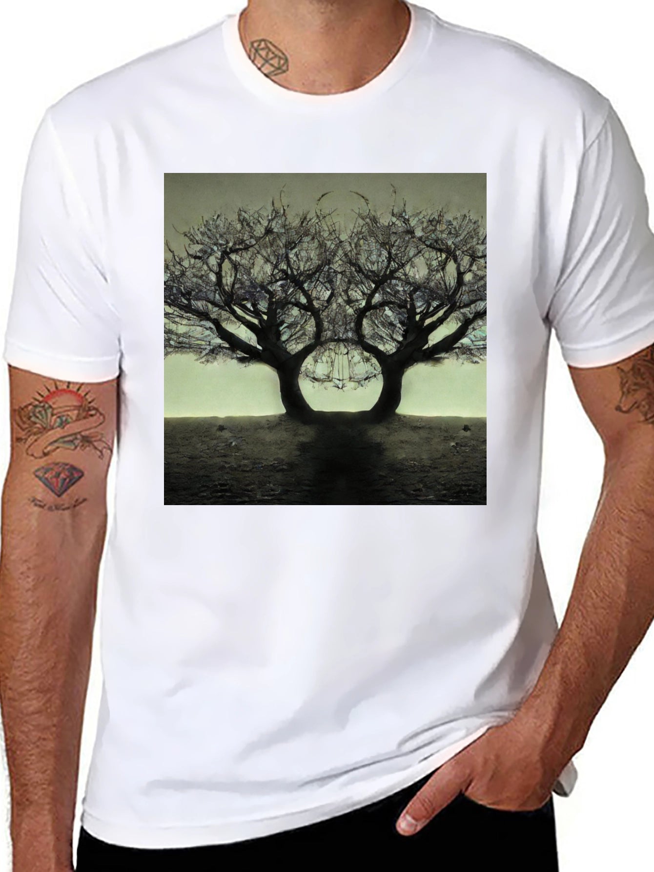 Surreal Tree of Life Graphic T-Shirt