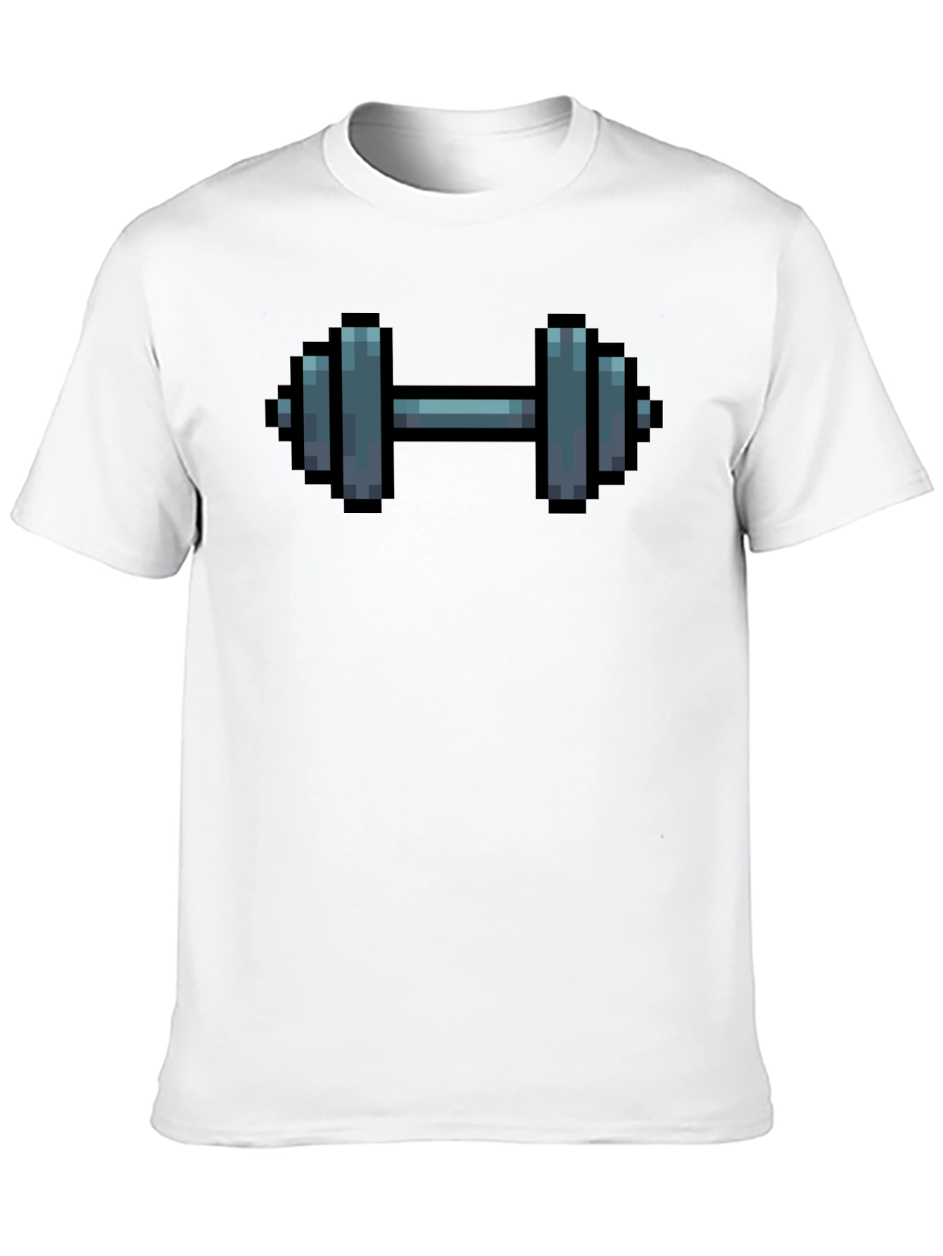 Pixel Dumbbell Black T-Shirt