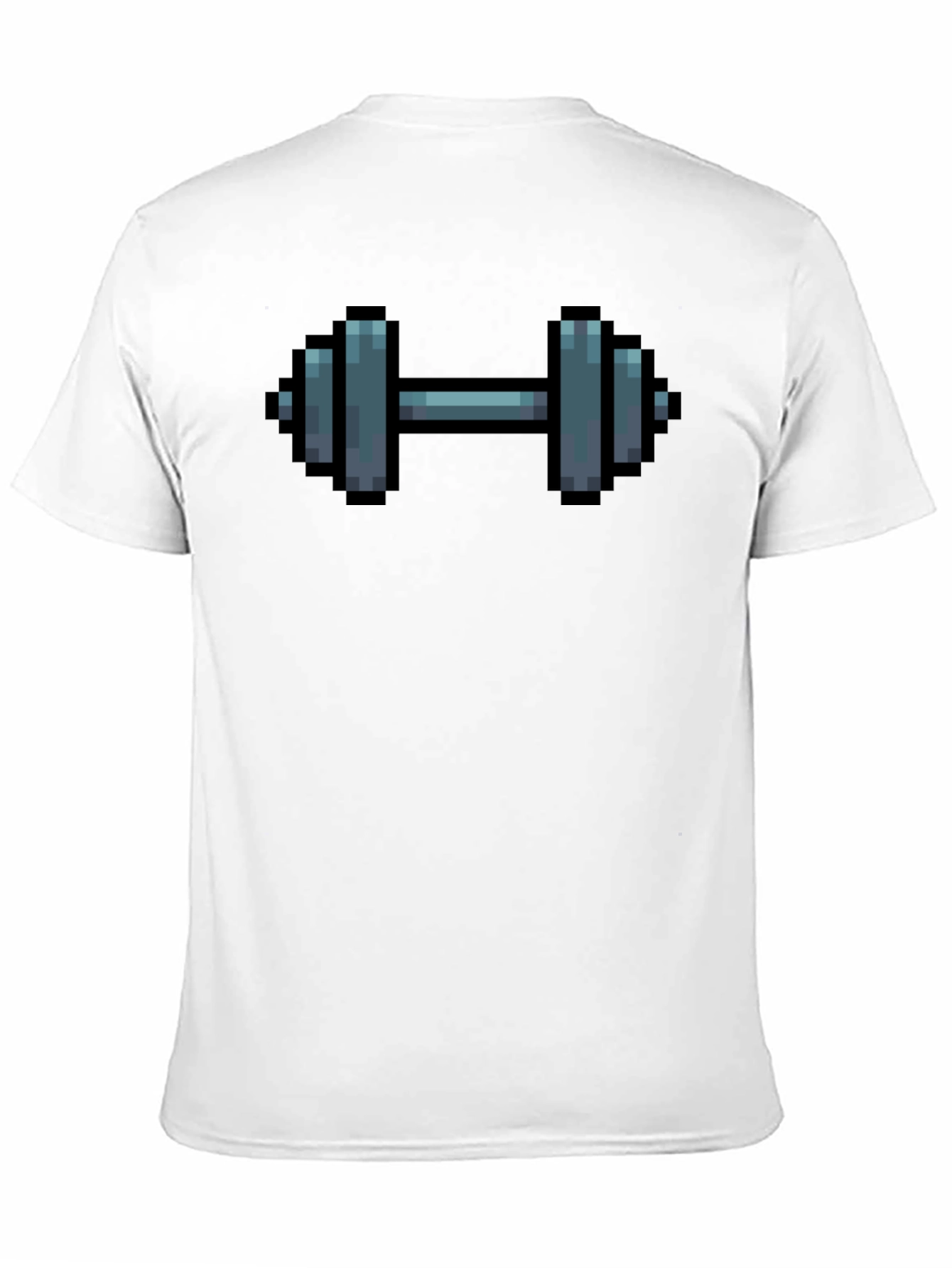 Pixel Dumbbell Black T-Shirt