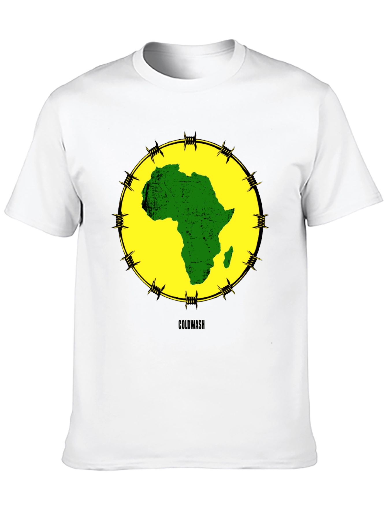 Africa Map Graphic Tee - Black Cotton T-Shirt