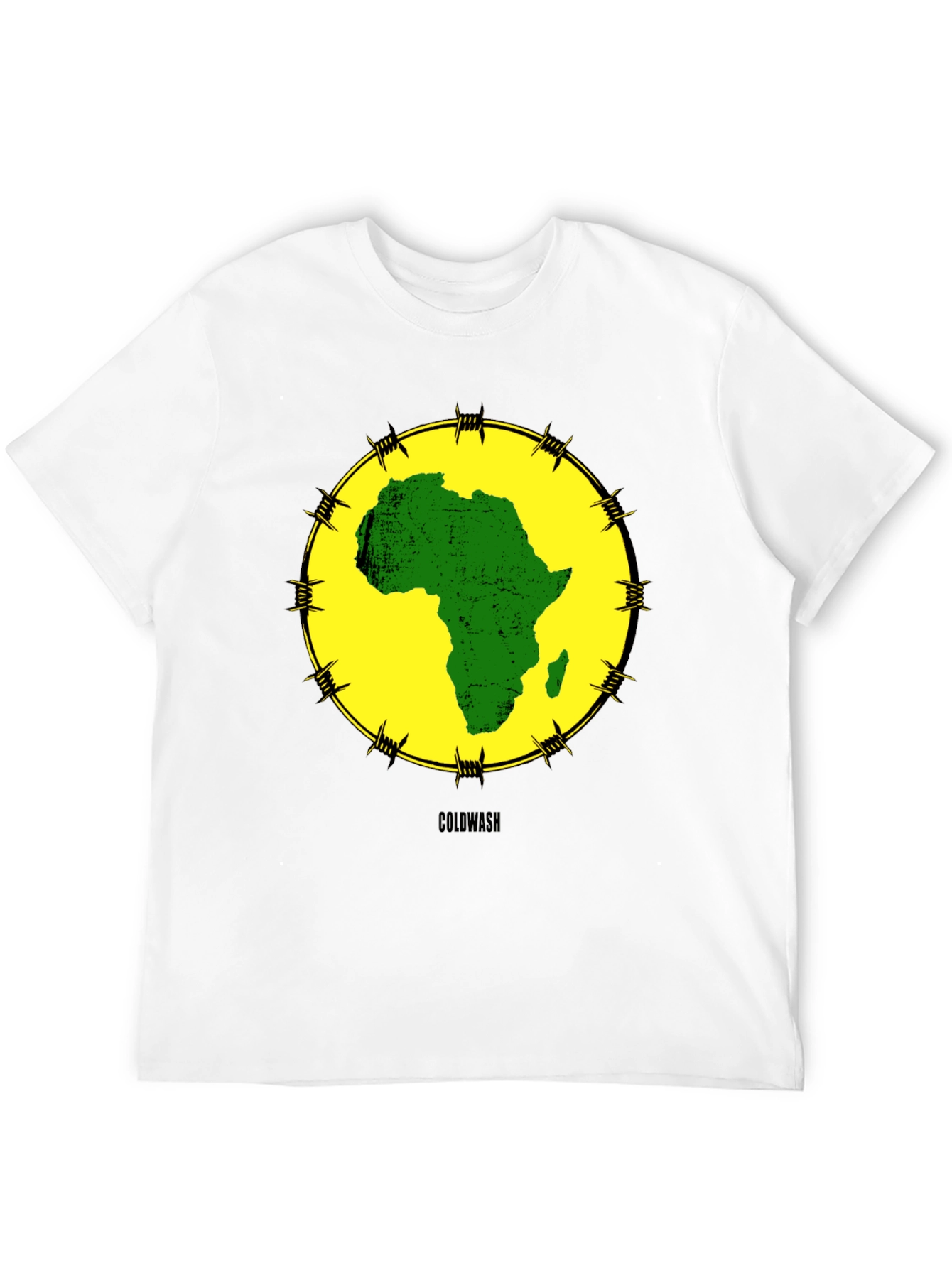Africa Map Graphic Tee - Black Cotton T-Shirt
