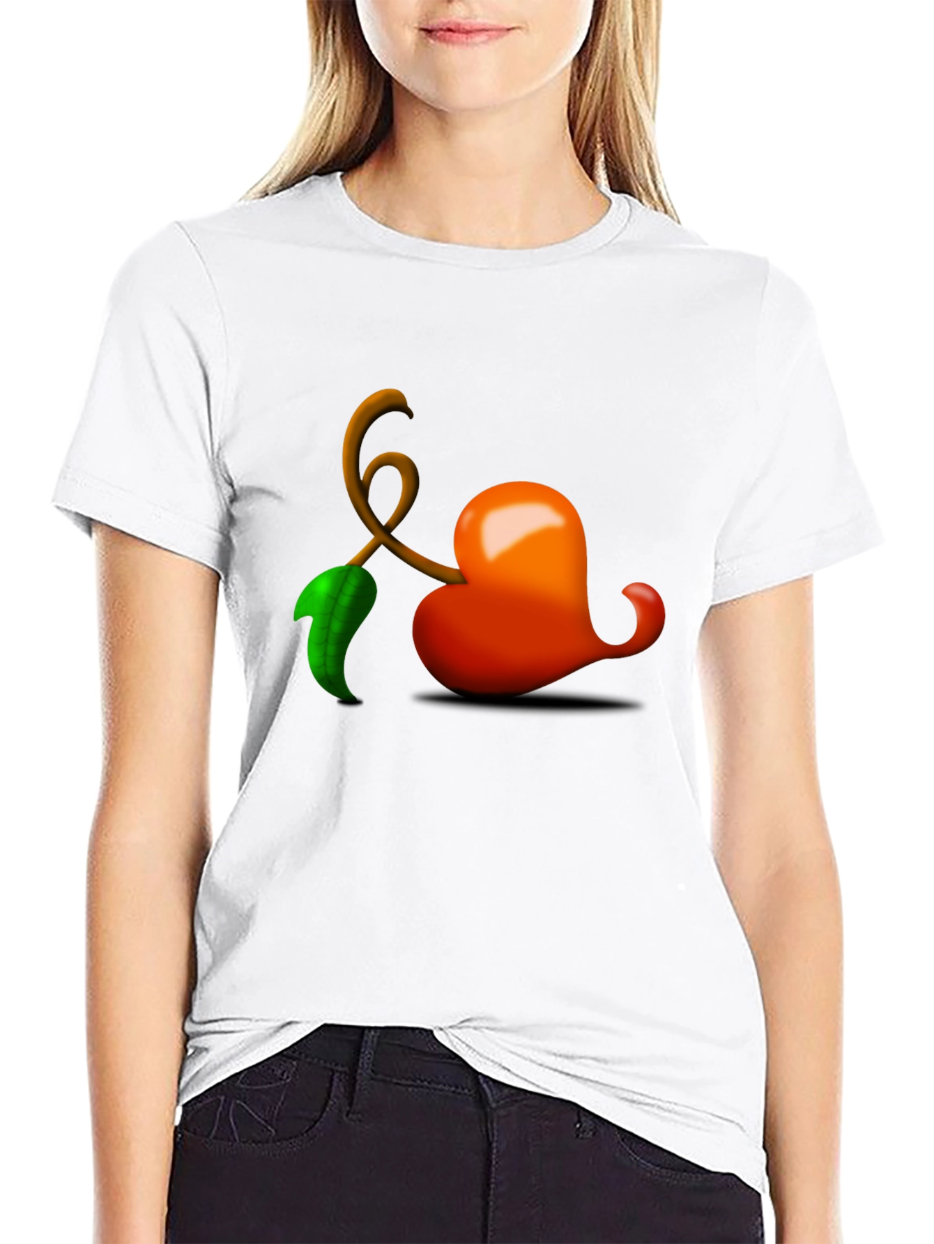 Heart Cherry T-Shirt - Unique Graphic Tee