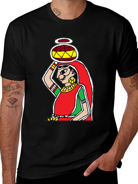 Vibrant Woman Pot Carrier Graphic Tee - Stylish & Unique