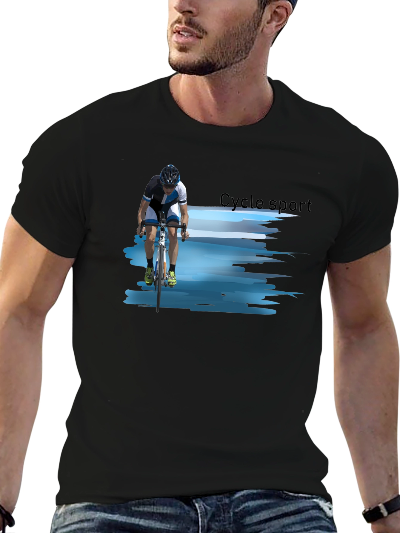 Cycle Sport Graphic Tee - Black