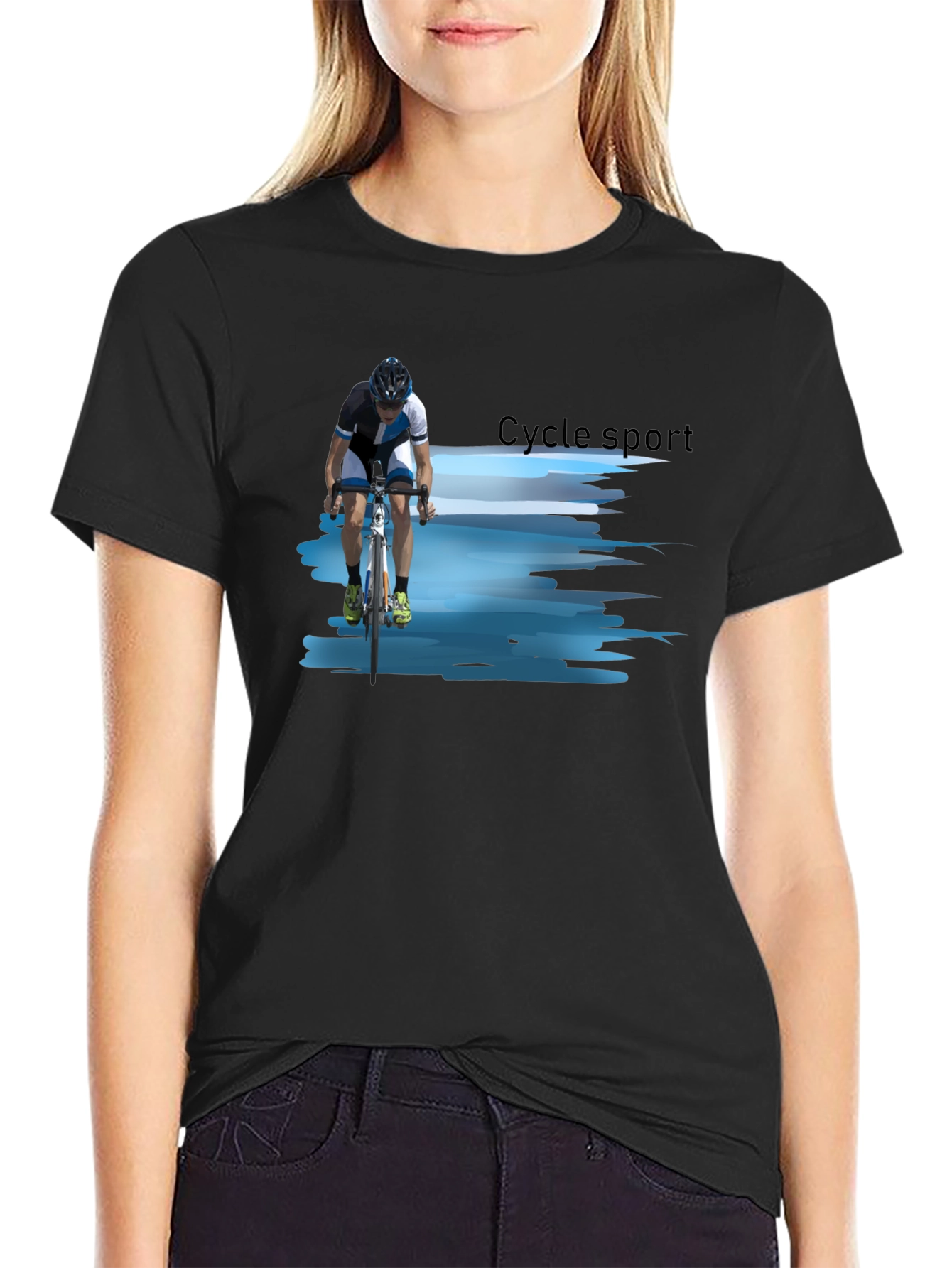 Cycle Sport Graphic Tee - Black