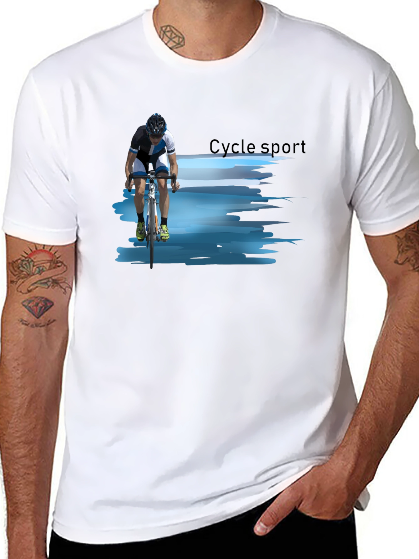 Cycle Sport Graphic Tee - Black
