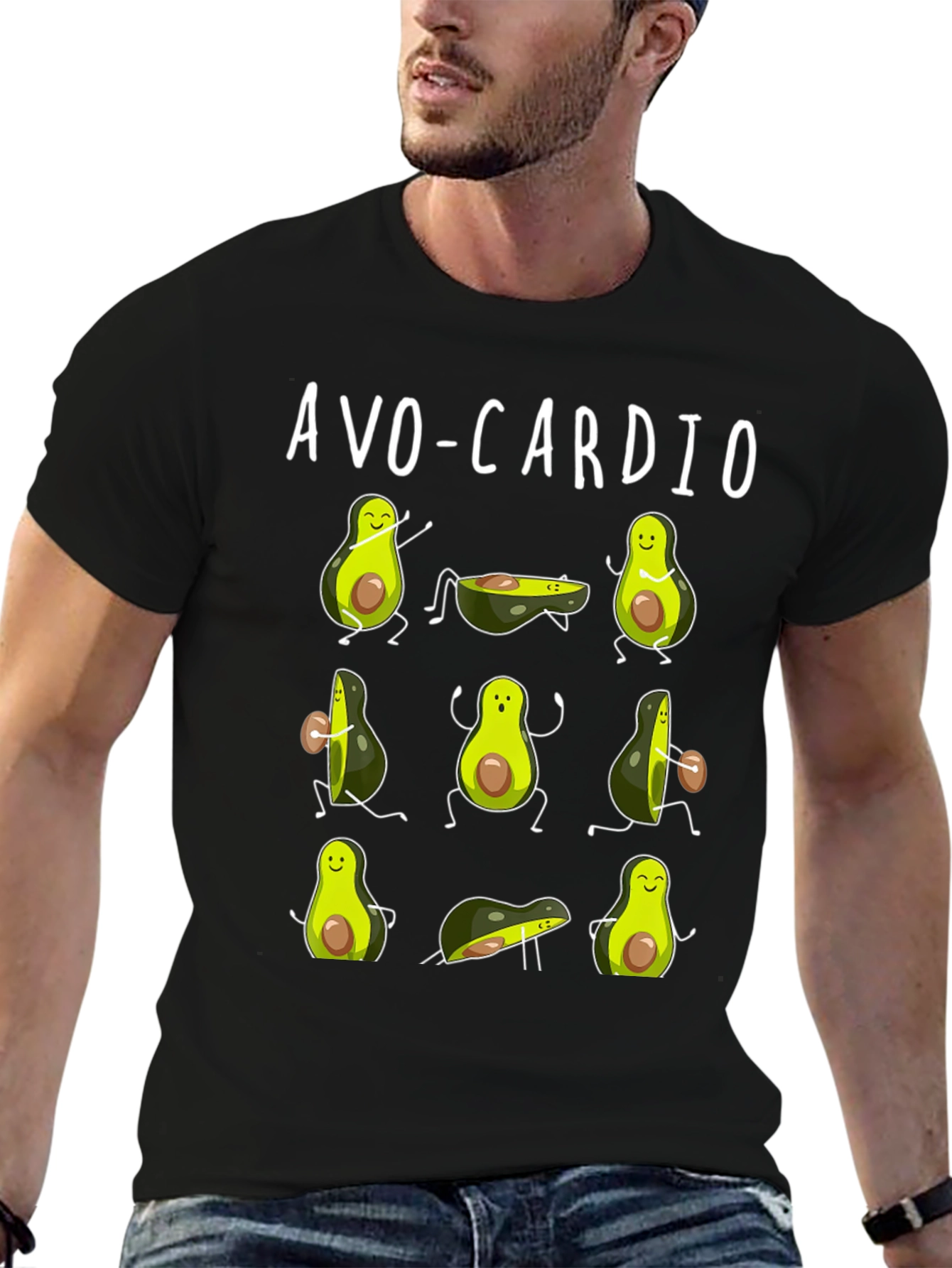 Avo-Cardio Funny Avocado Workout T-Shirt
