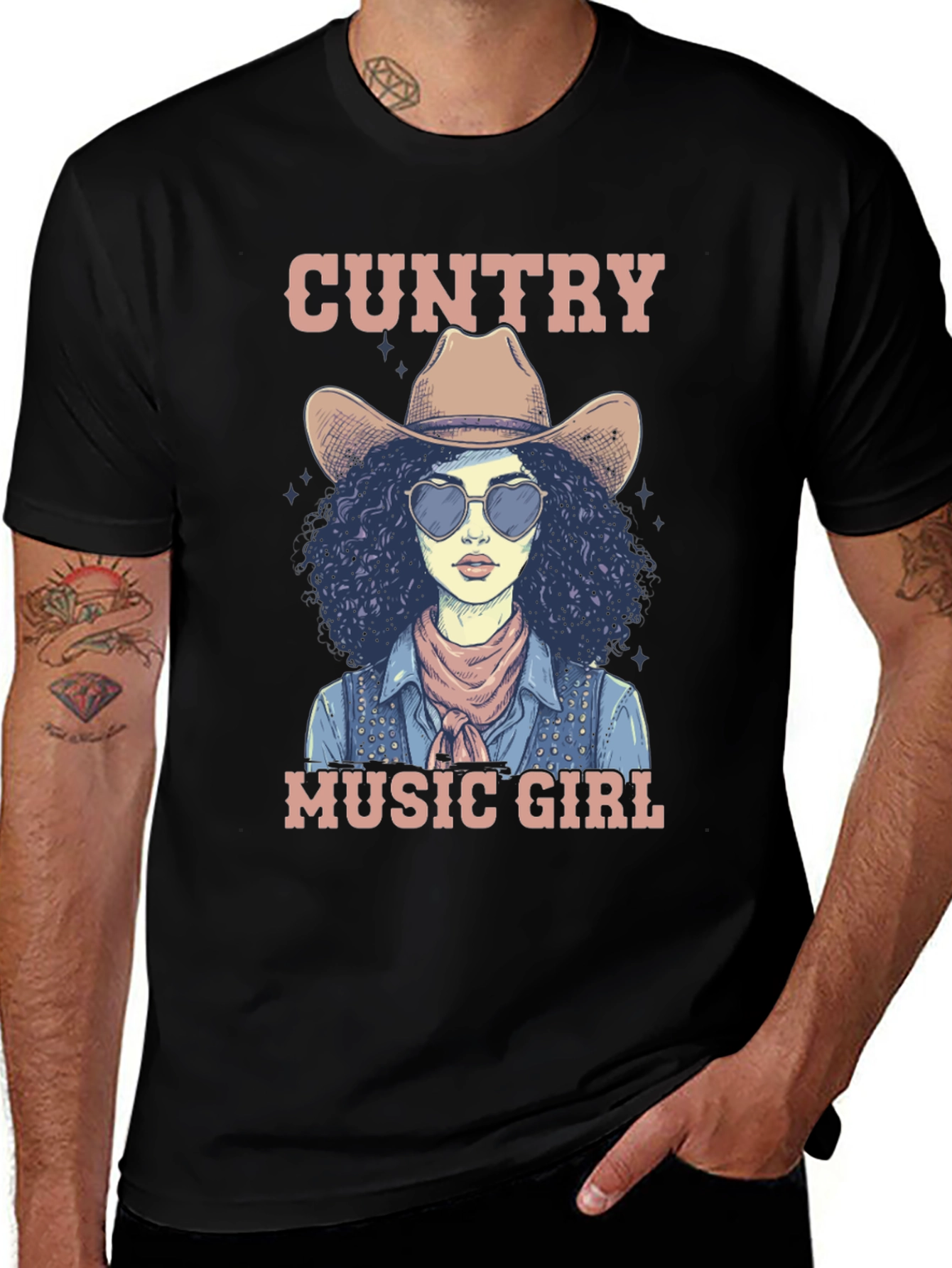 Country Music Girl Graphic T-Shirt
