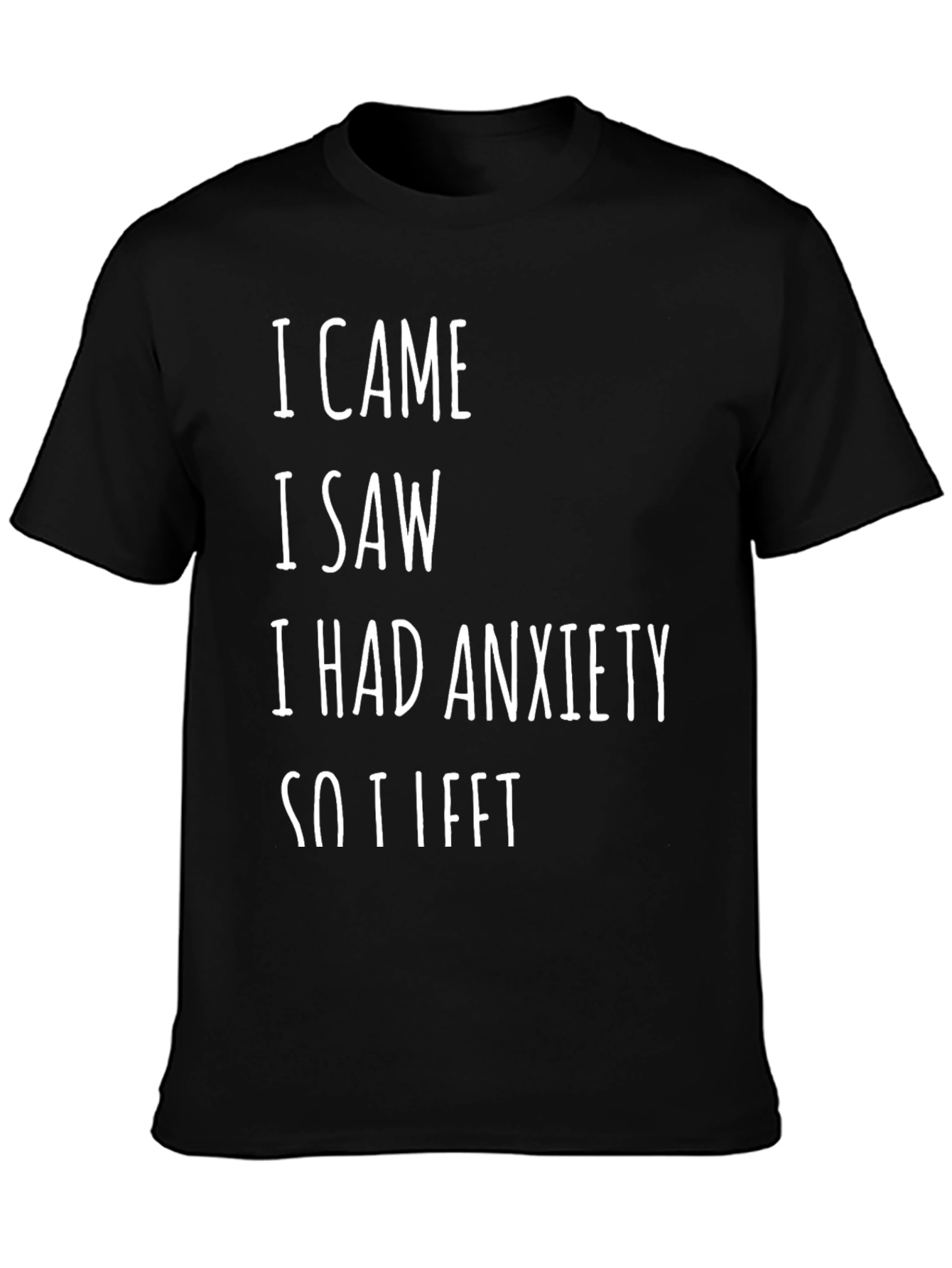 Anxiety Humor Black T-Shirt