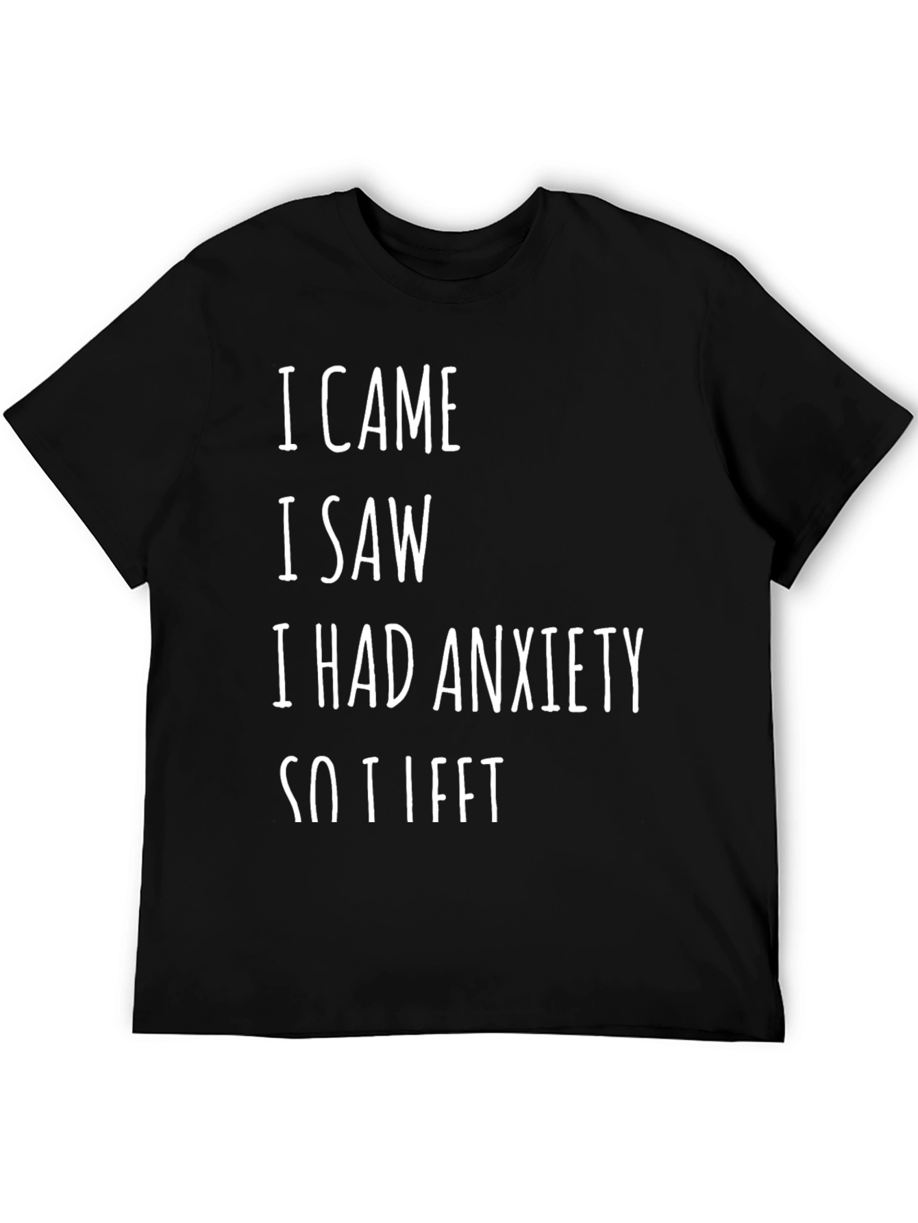 Anxiety Humor Black T-Shirt