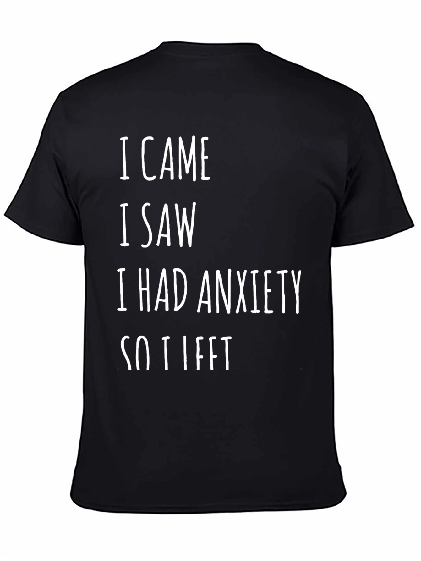 Anxiety Humor Black T-Shirt