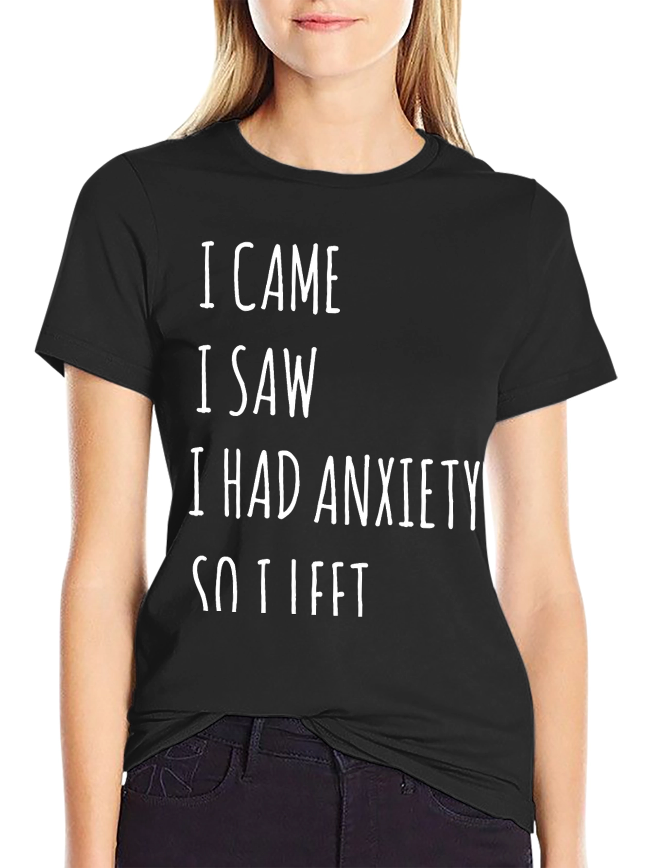 Anxiety Humor Black T-Shirt