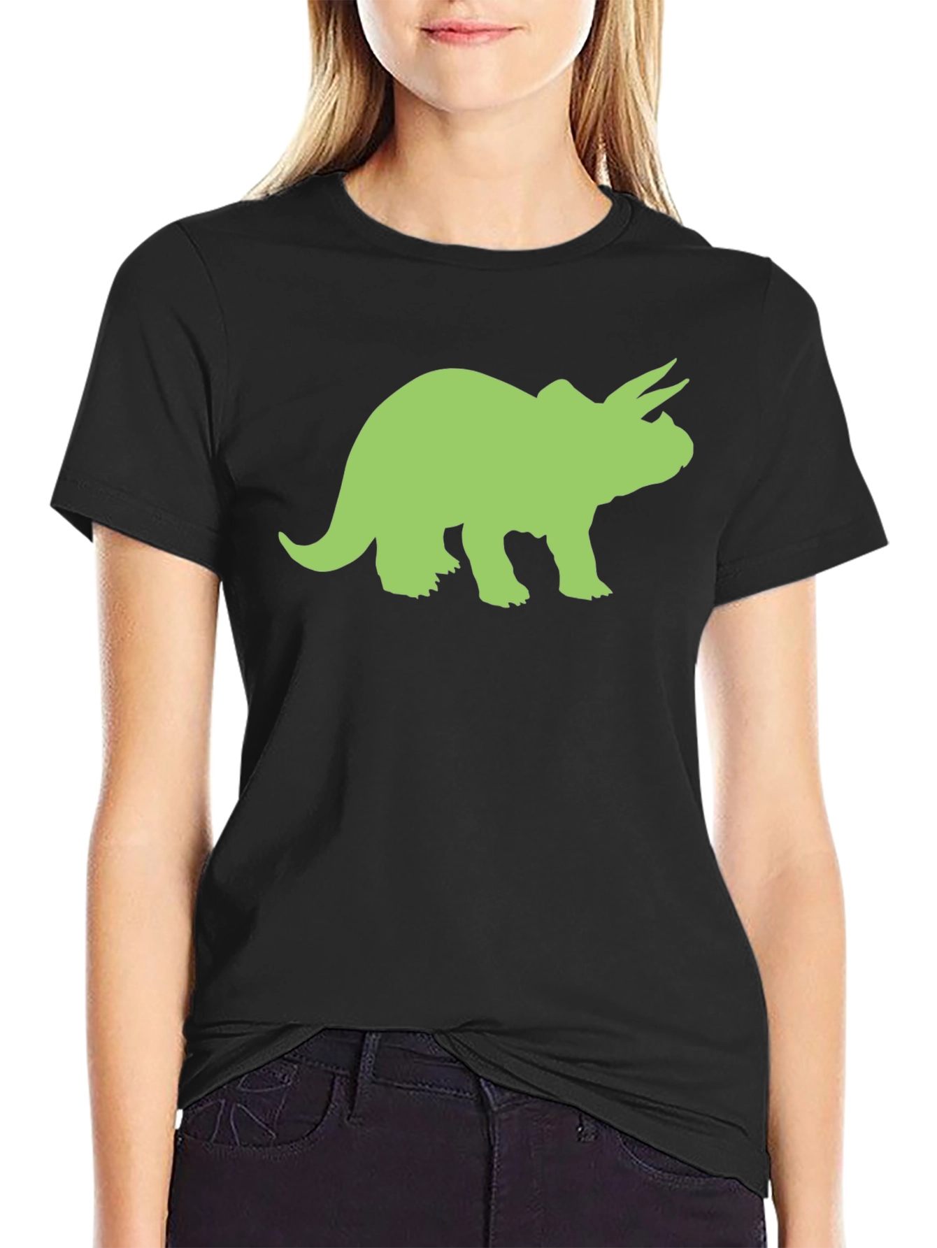 Triceratops Graphic Tee - Black