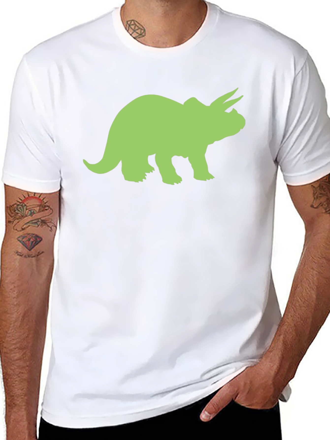 Triceratops Graphic Tee - Black
