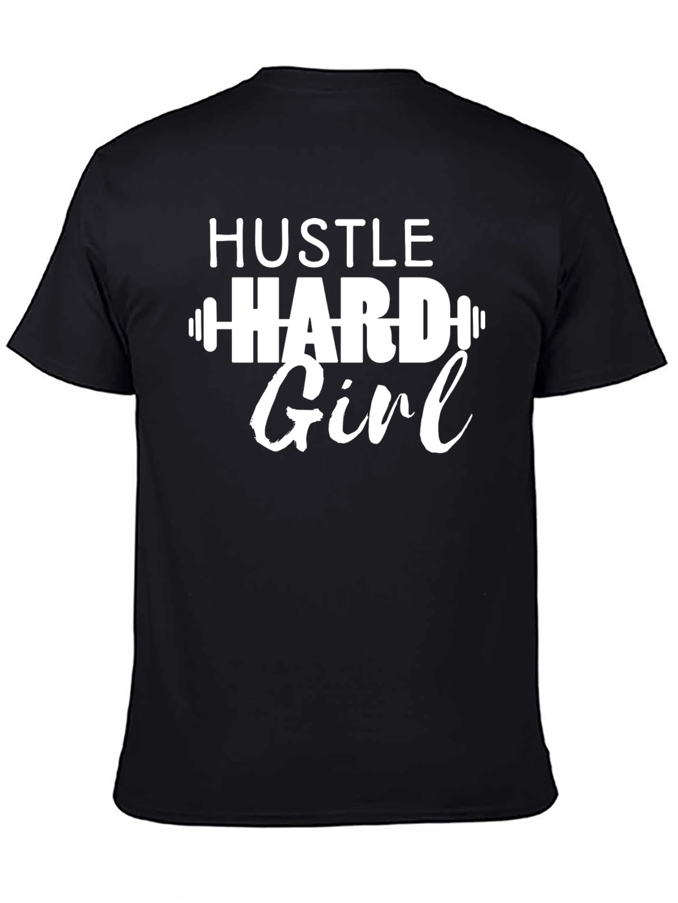 Hustle Hard Girl Graphic Tee - Workout Shirt