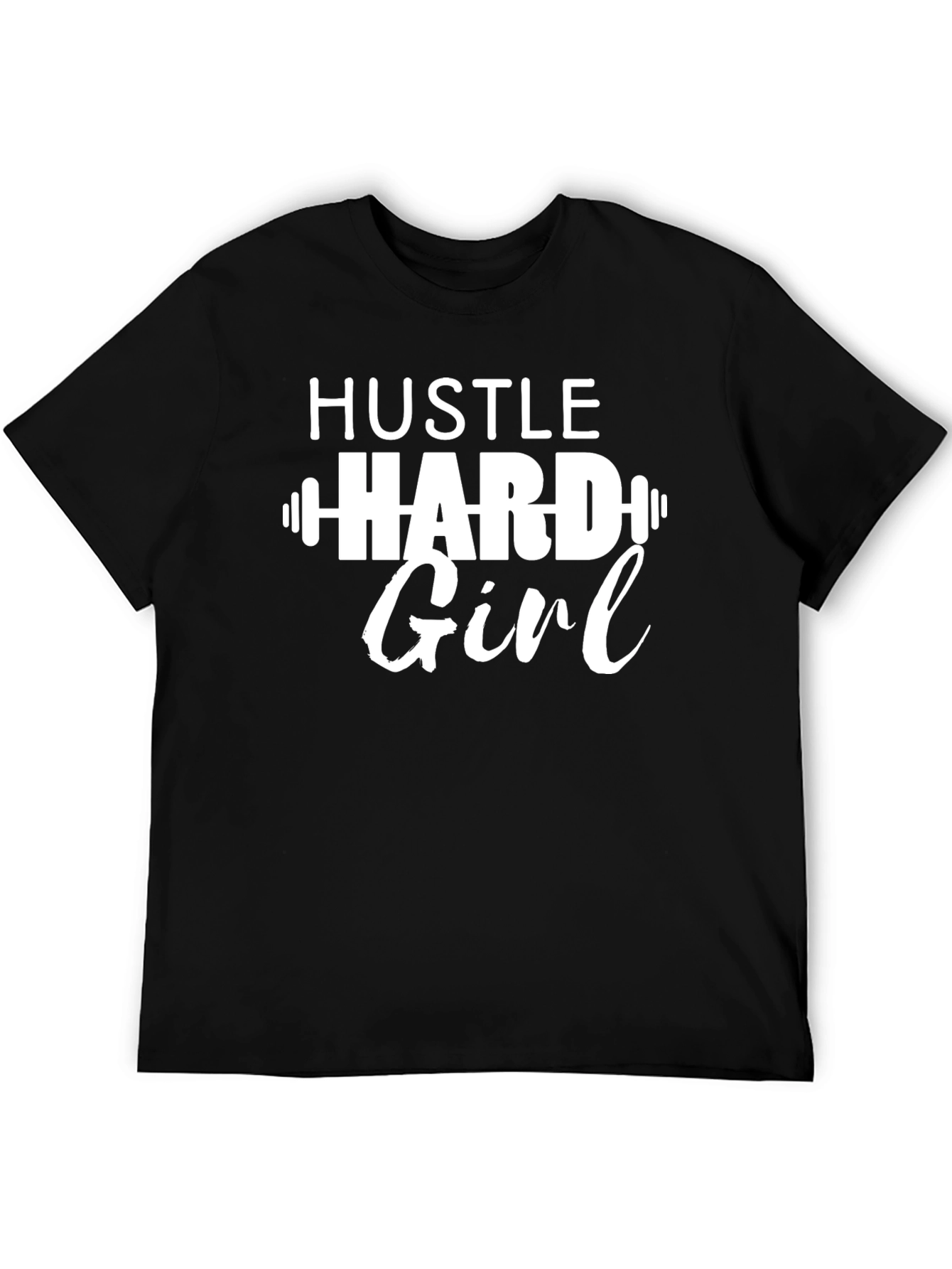 Hustle Hard Girl Graphic Tee - Workout Shirt