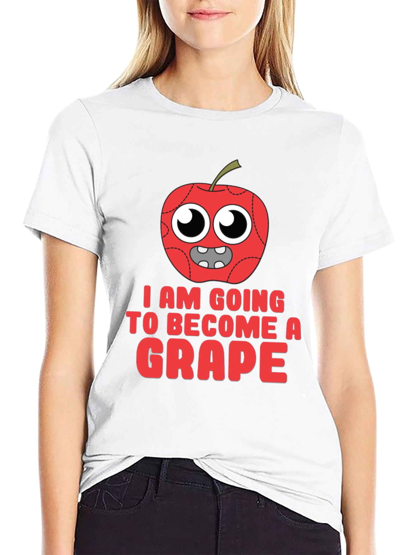Funny Apple Becoming Grape Graphic T-Shirt