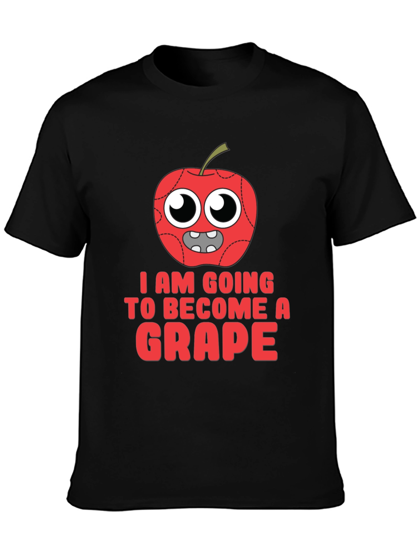 Funny Apple Becoming Grape Graphic T-Shirt