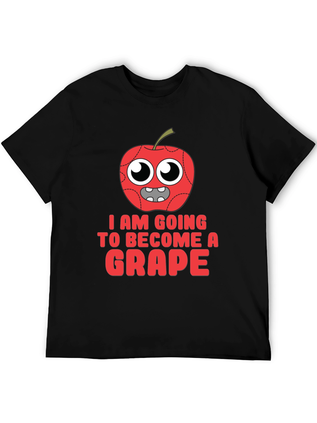 Funny Apple Becoming Grape Graphic T-Shirt