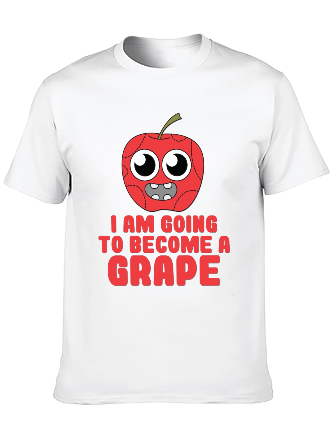 Funny Apple Becoming Grape Graphic T-Shirt