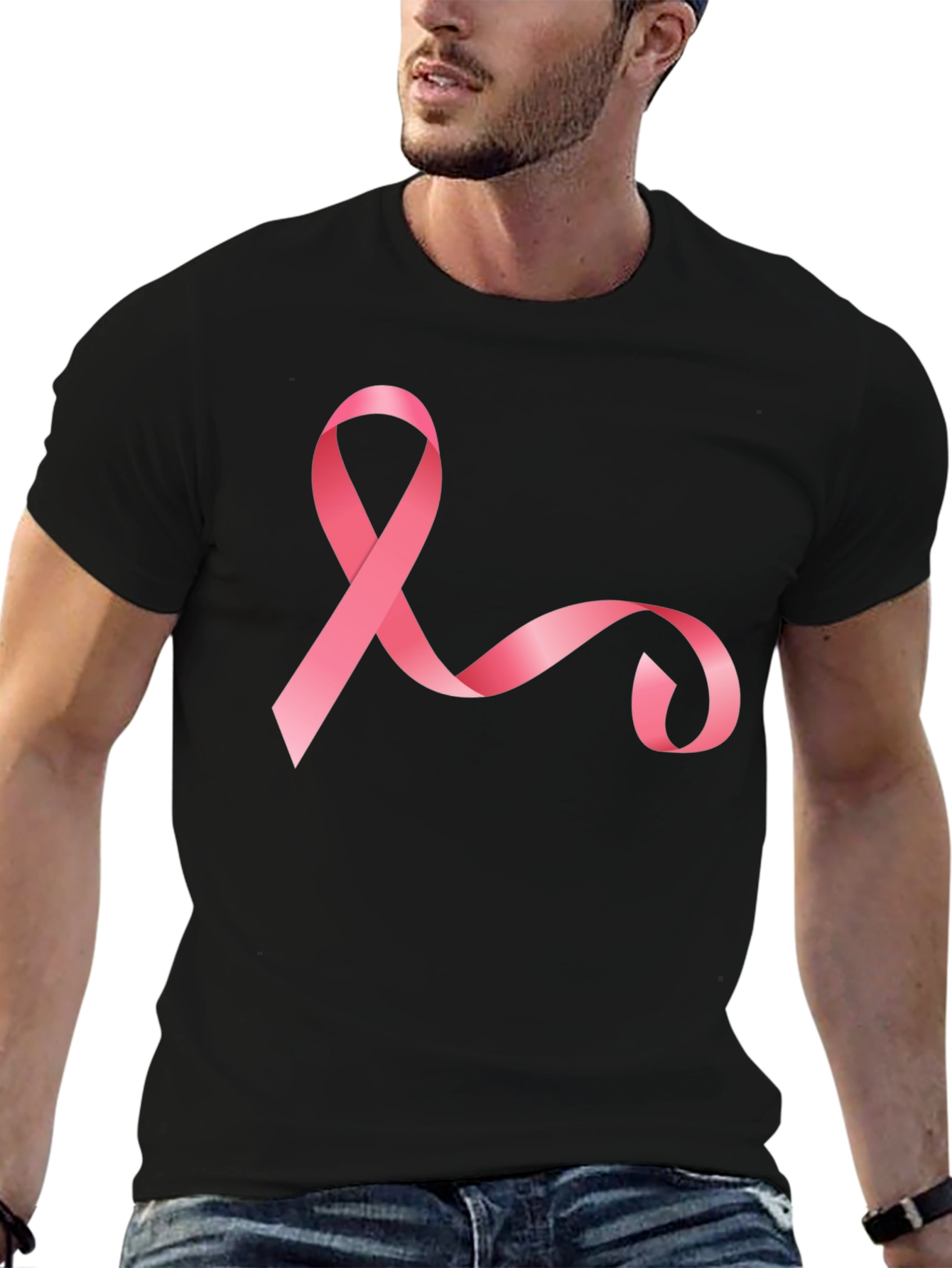 Pink Ribbon Support T-Shirt - Breast Cancer Awareness