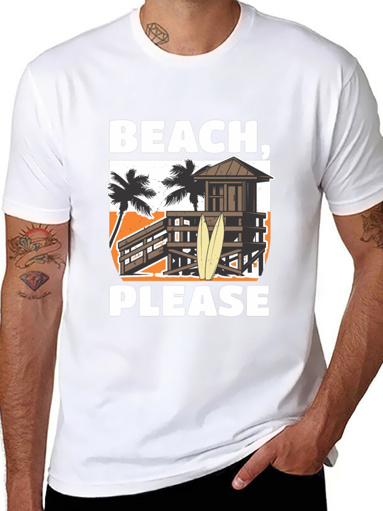 Beach Please T-Shirt - Summer Vacation Apparel