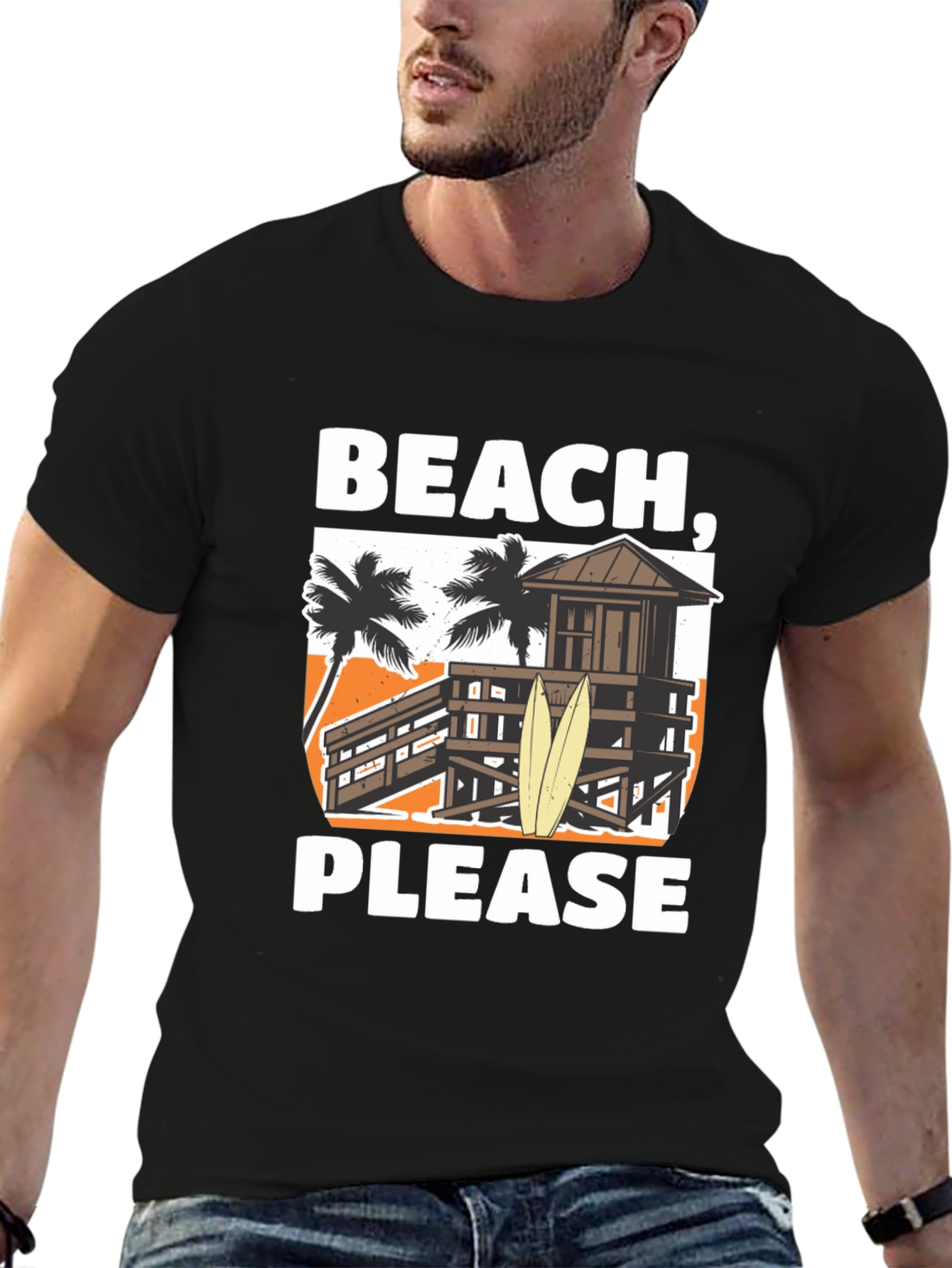 Beach Please T-Shirt - Summer Vacation Apparel