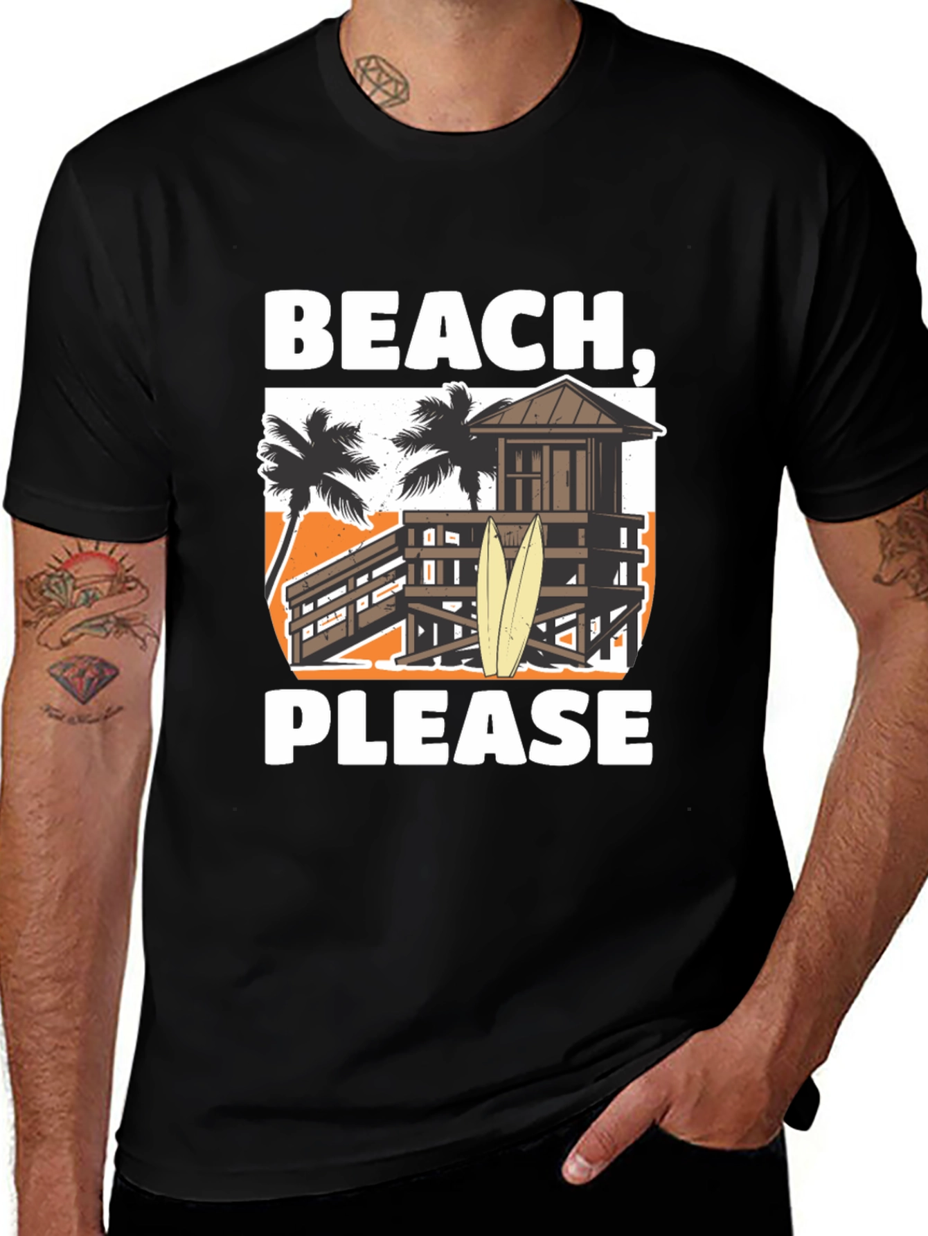 Beach Please T-Shirt - Summer Vacation Apparel