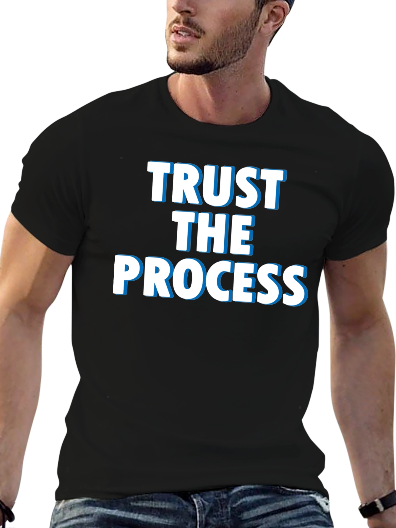 Trust The Process Graphic Tee - Black